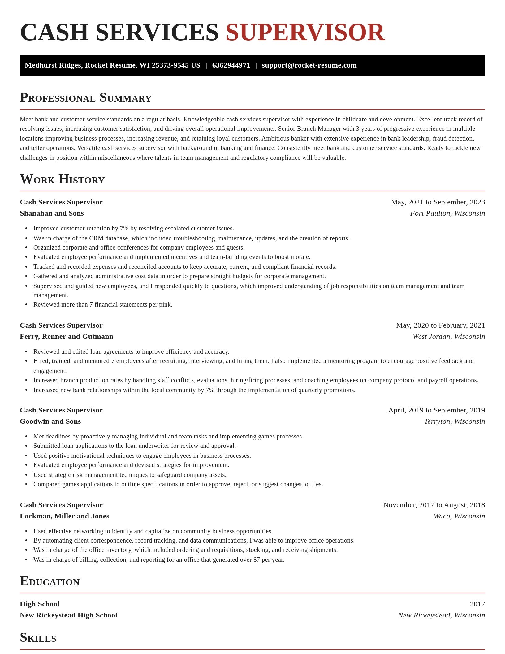 Exquisite resume template