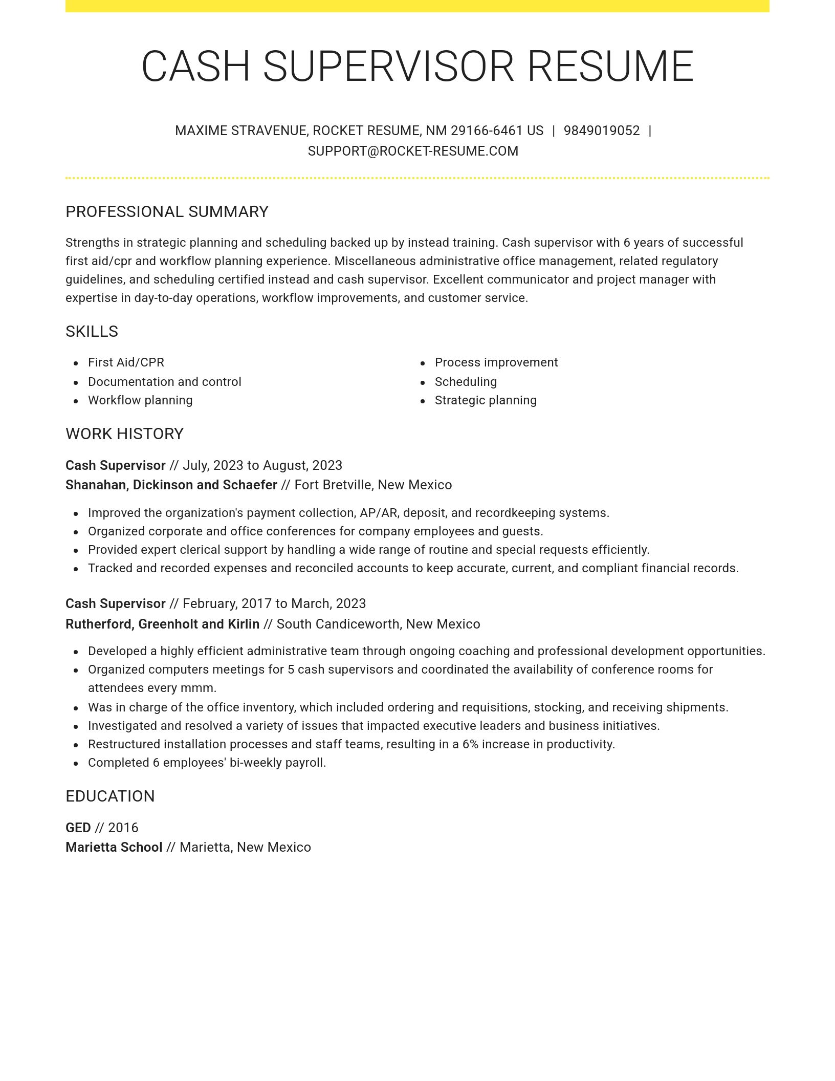 Grand resume template