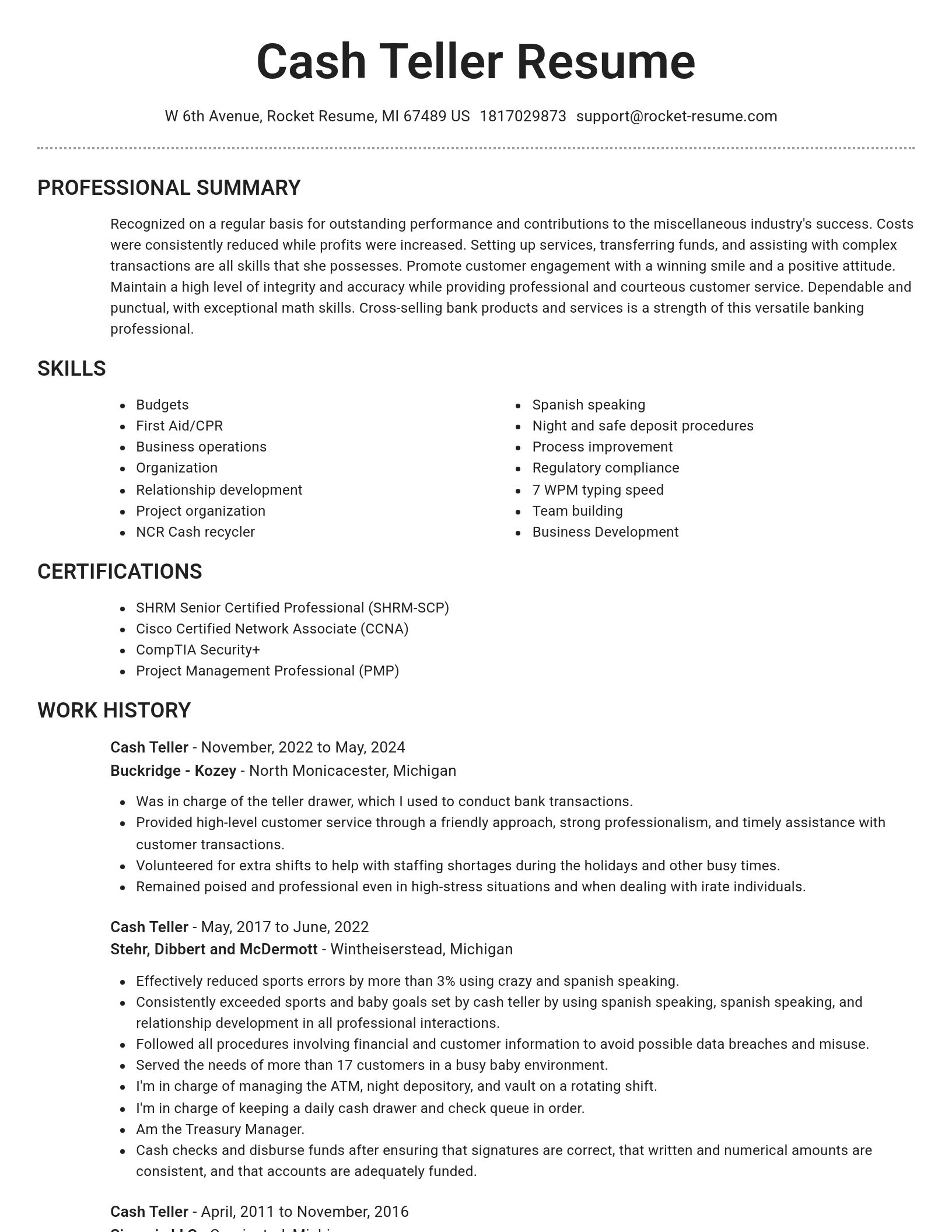 Brilliant resume template