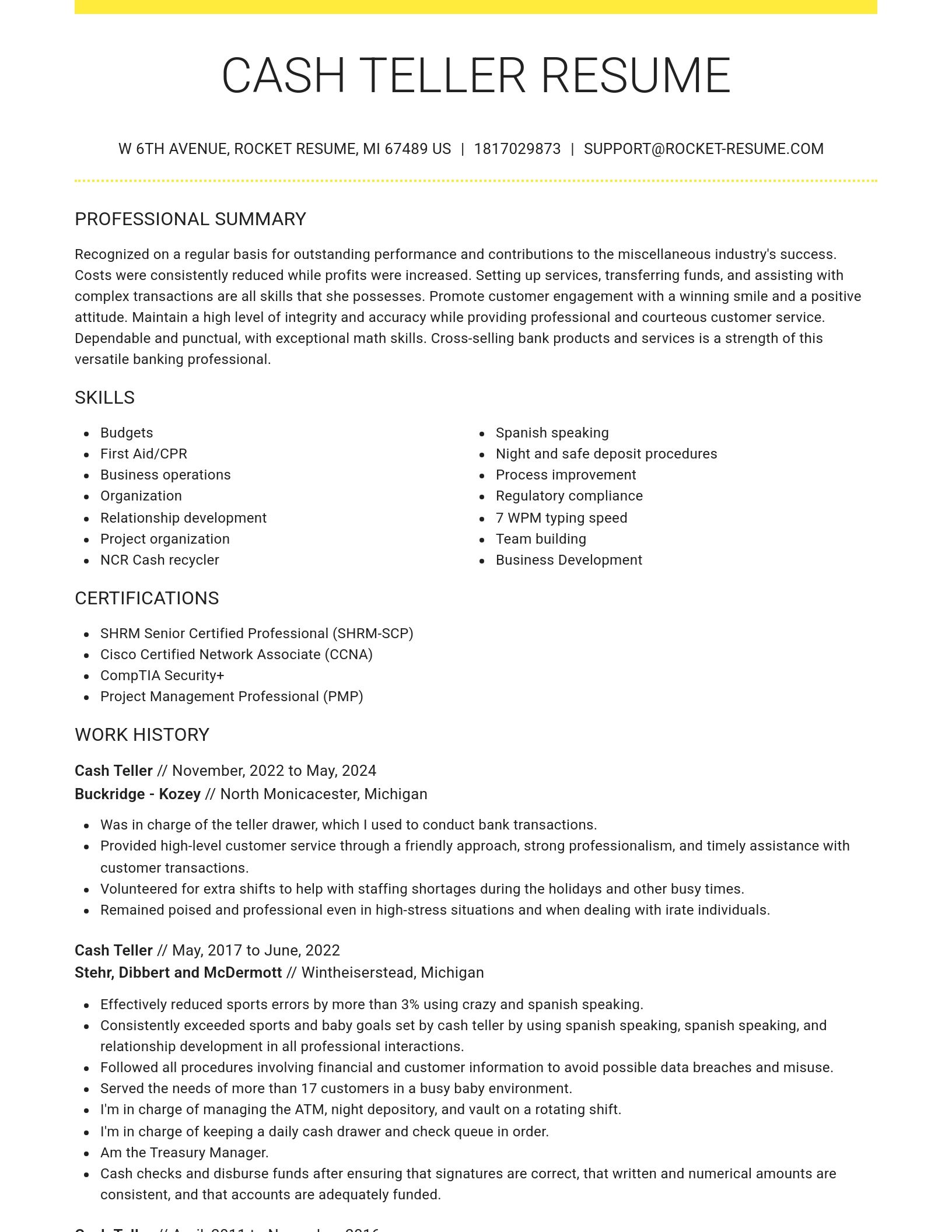 Grand resume template