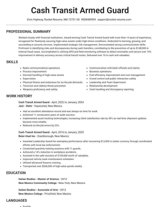 Brilliant resume template