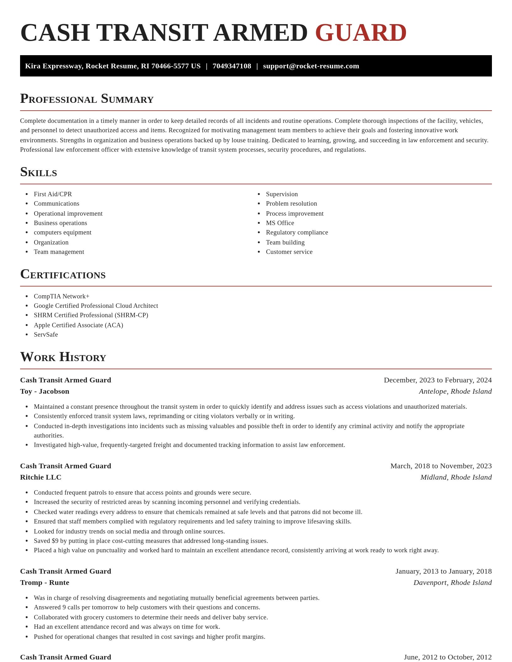 Exquisite resume template