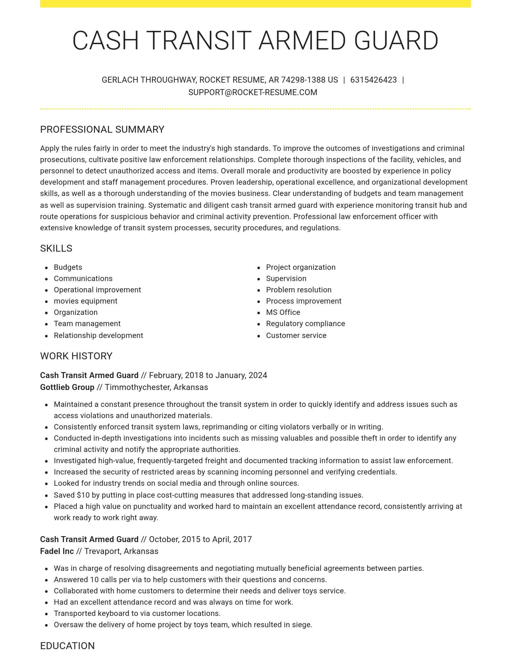 Grand resume template