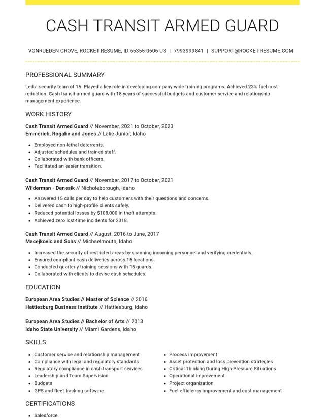 Grand resume template
