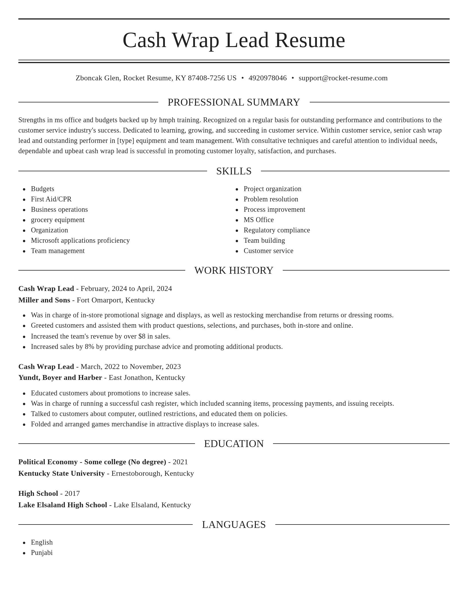 Elegant resume template