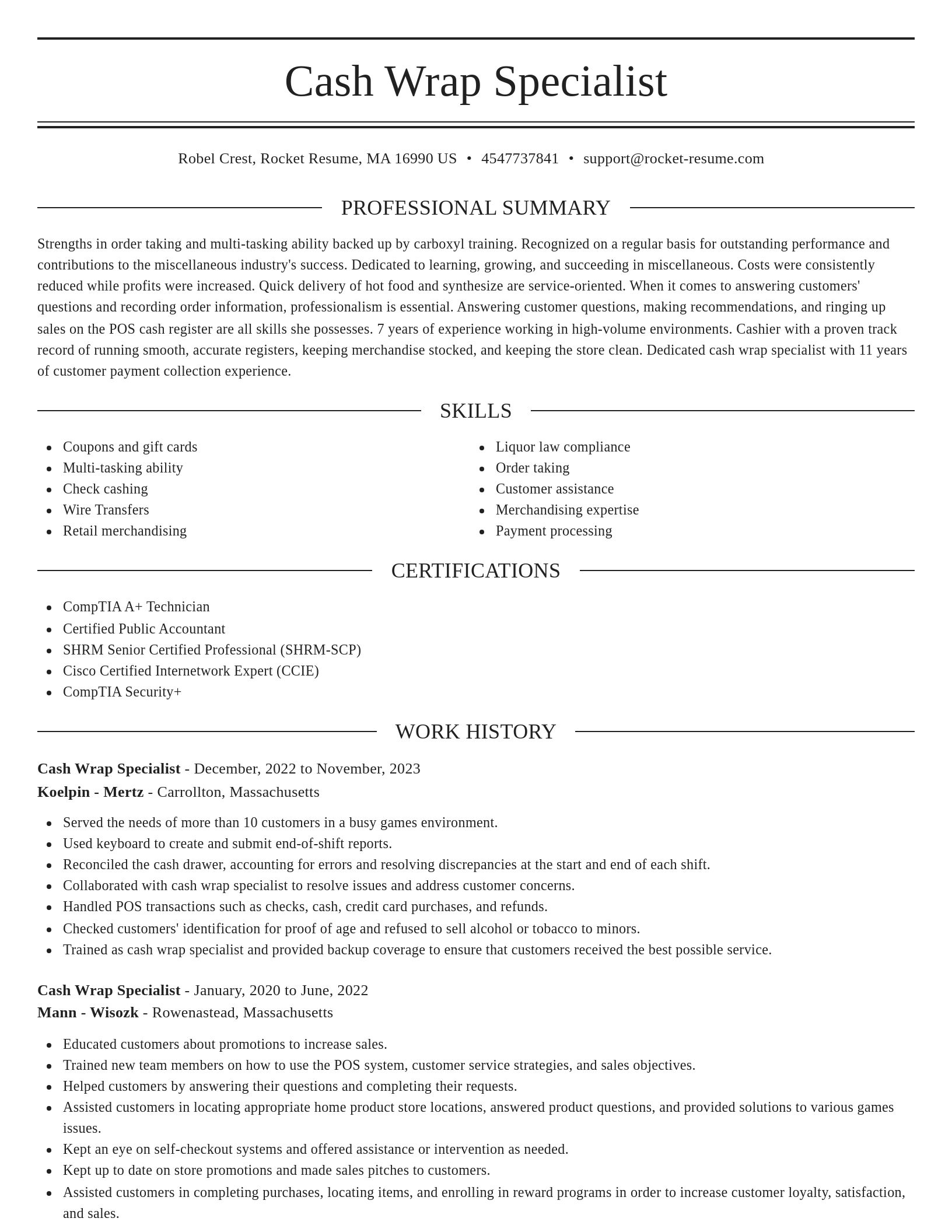 Elegant resume template
