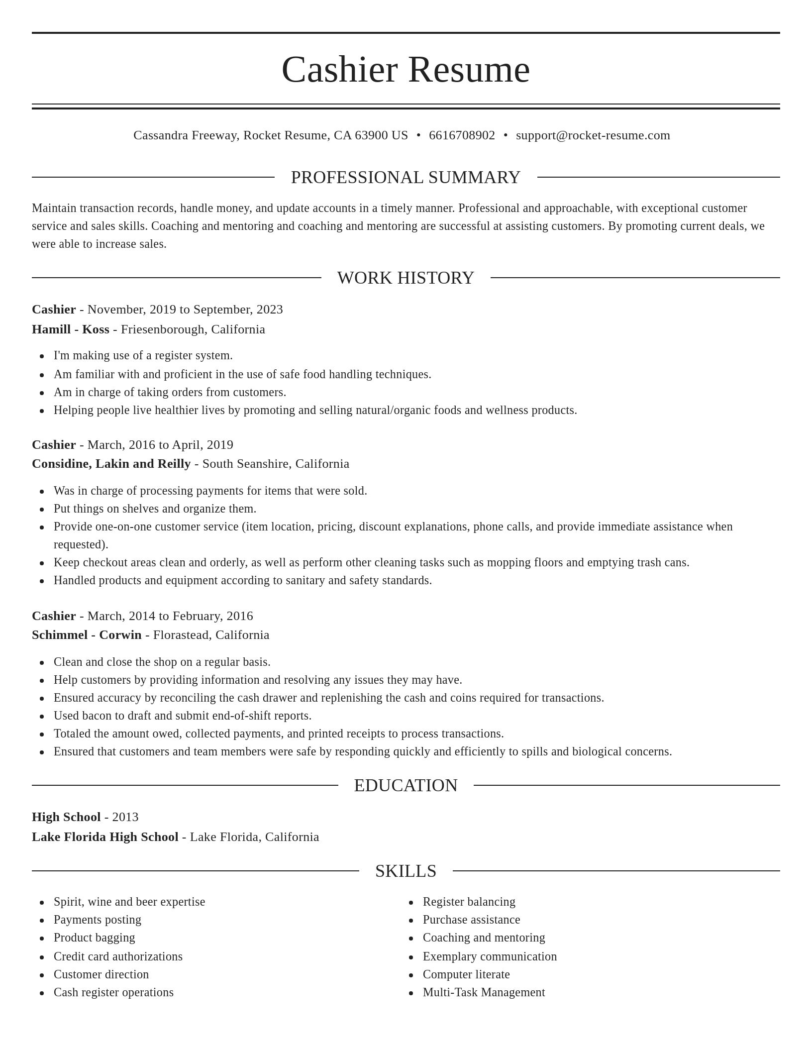 Elegant resume template