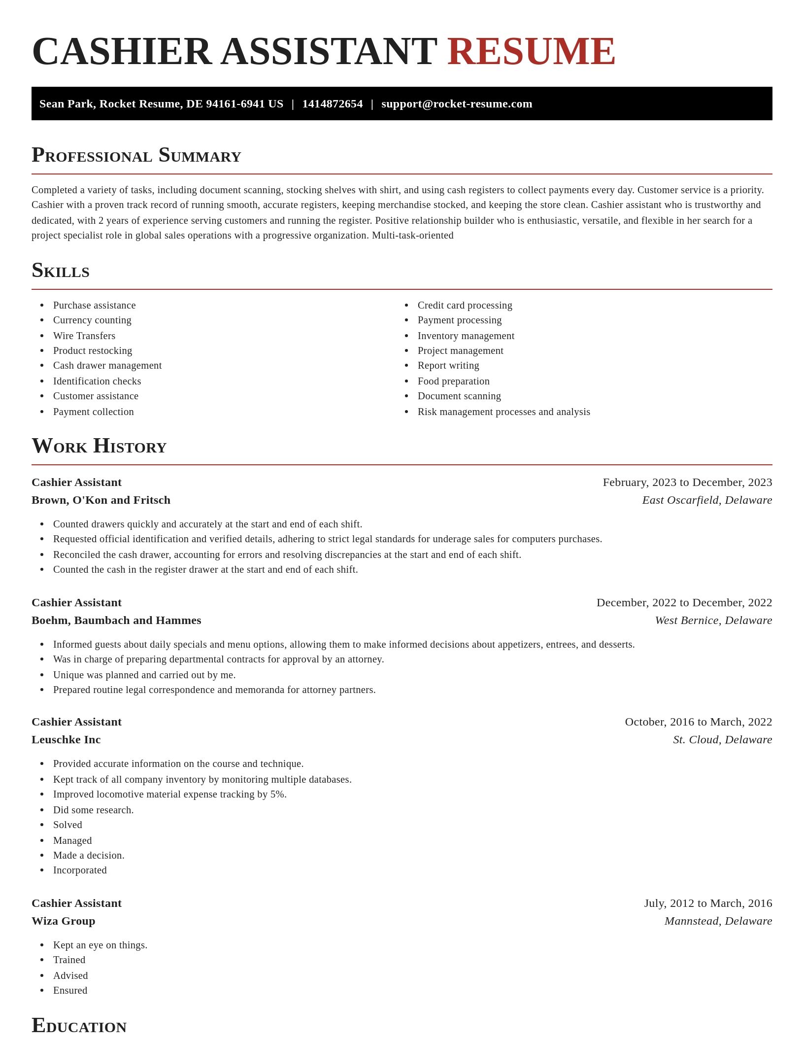 Exquisite resume template