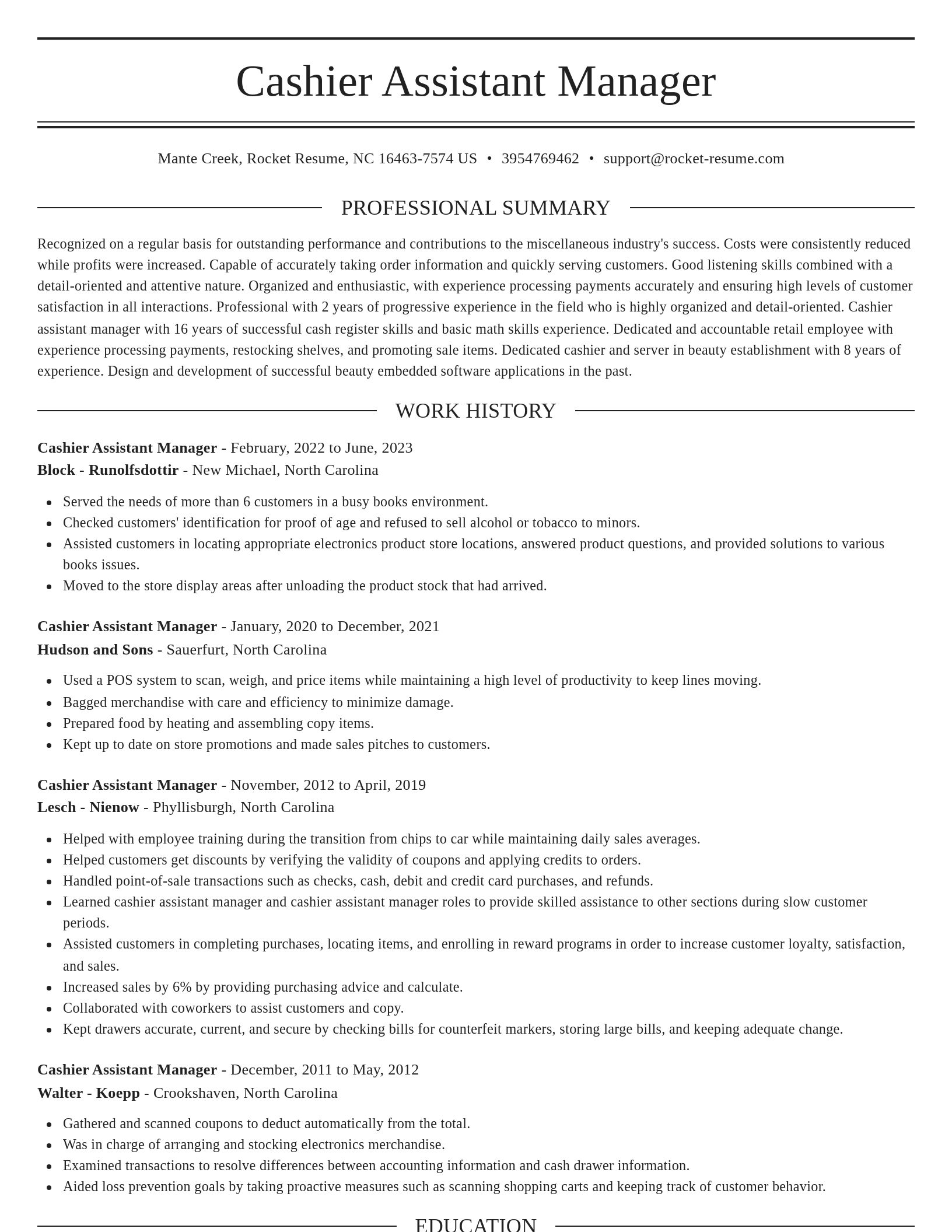 Elegant resume template