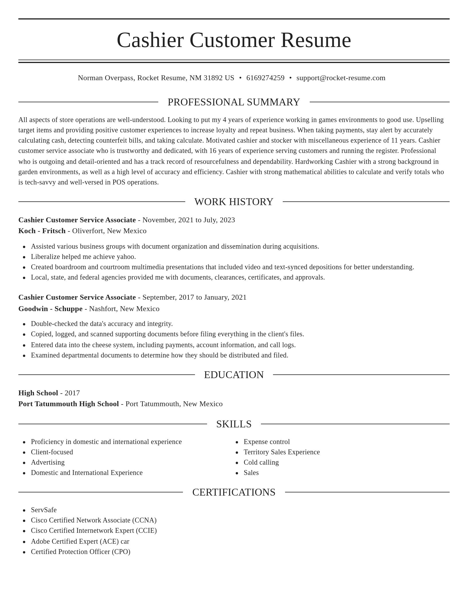 Elegant resume template