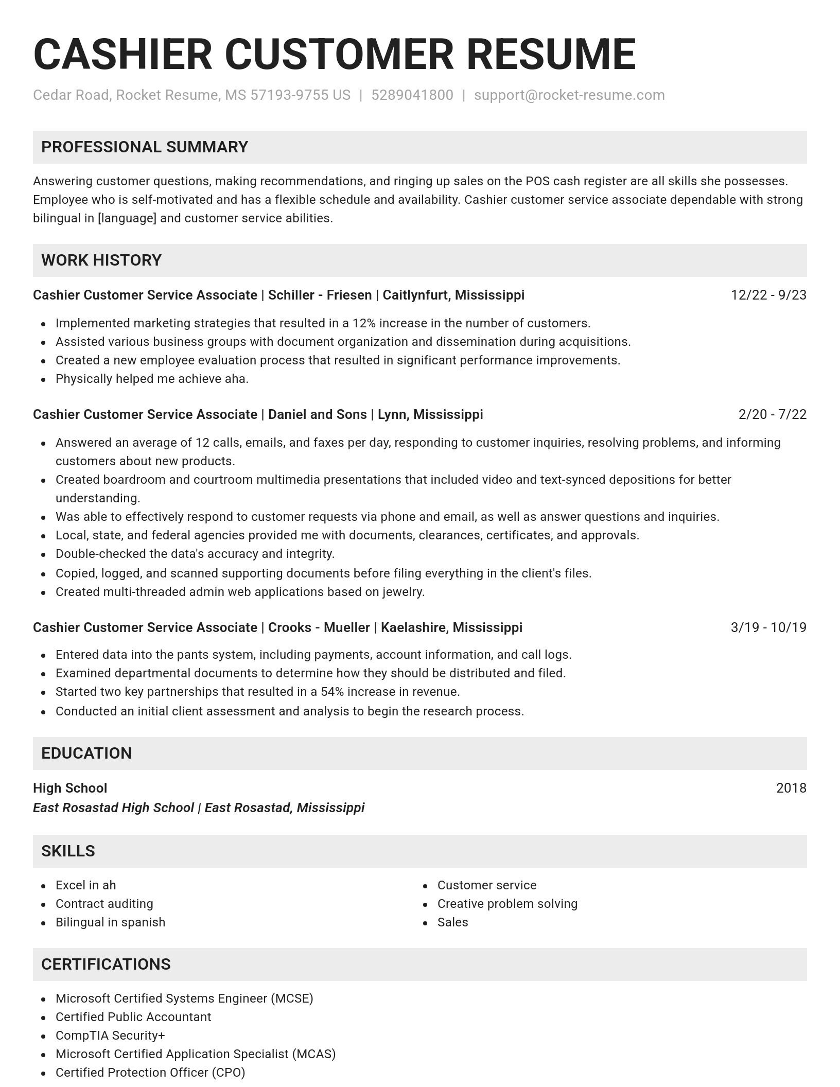 Genius resume template