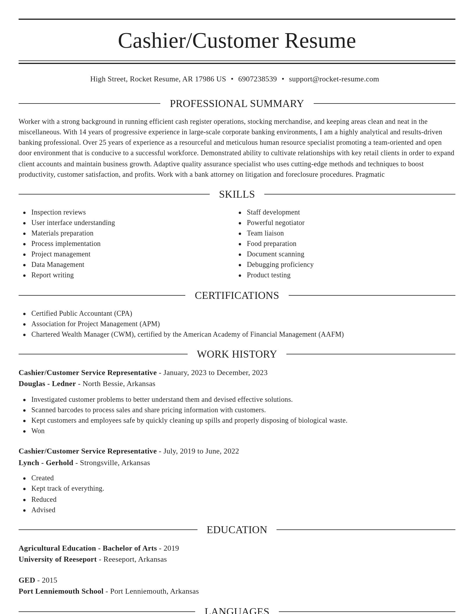Elegant resume template