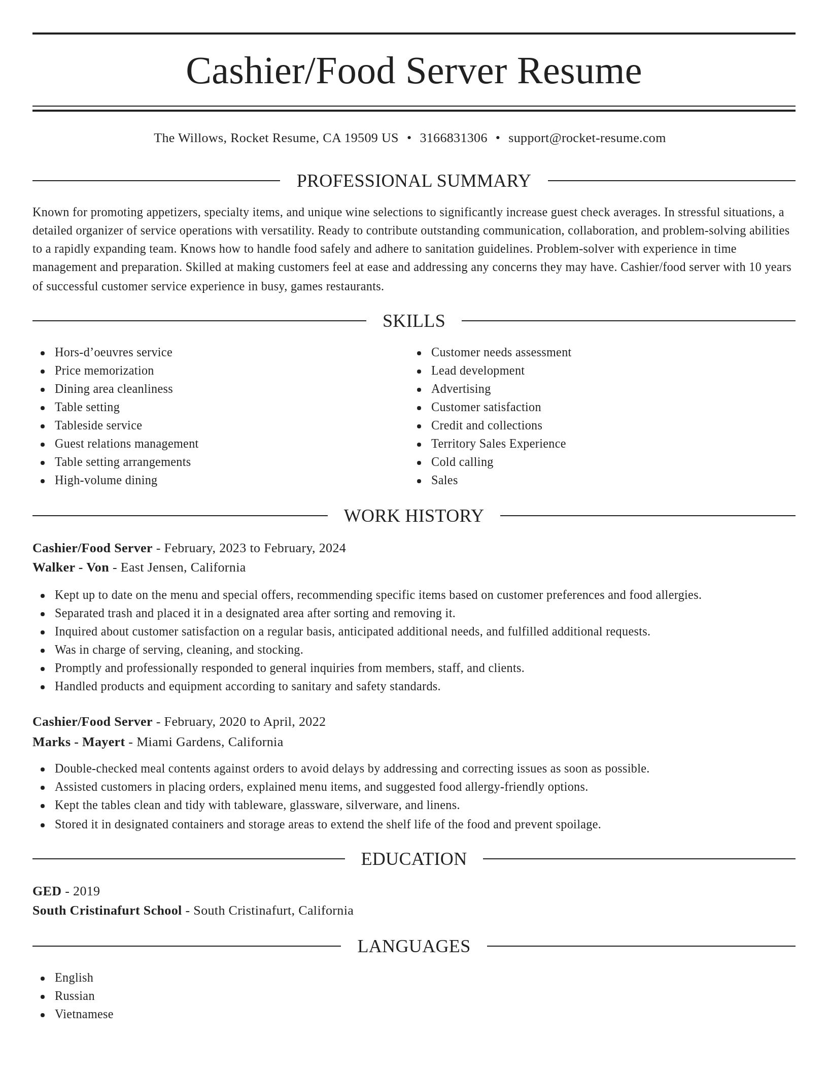 Elegant resume template
