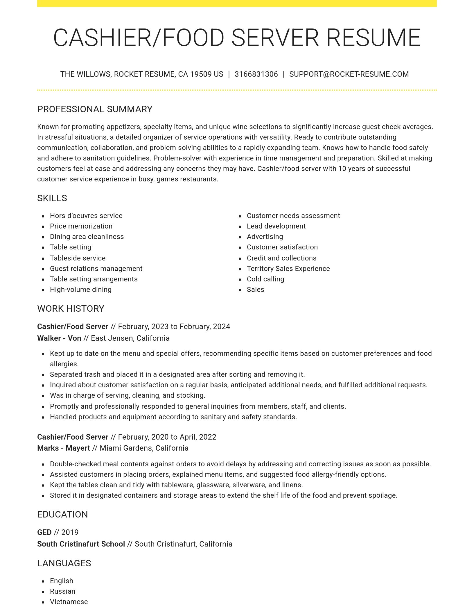 Grand resume template