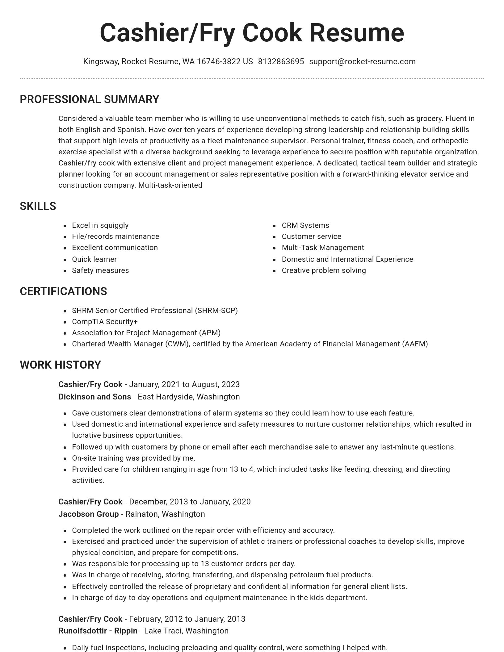 Brilliant resume template