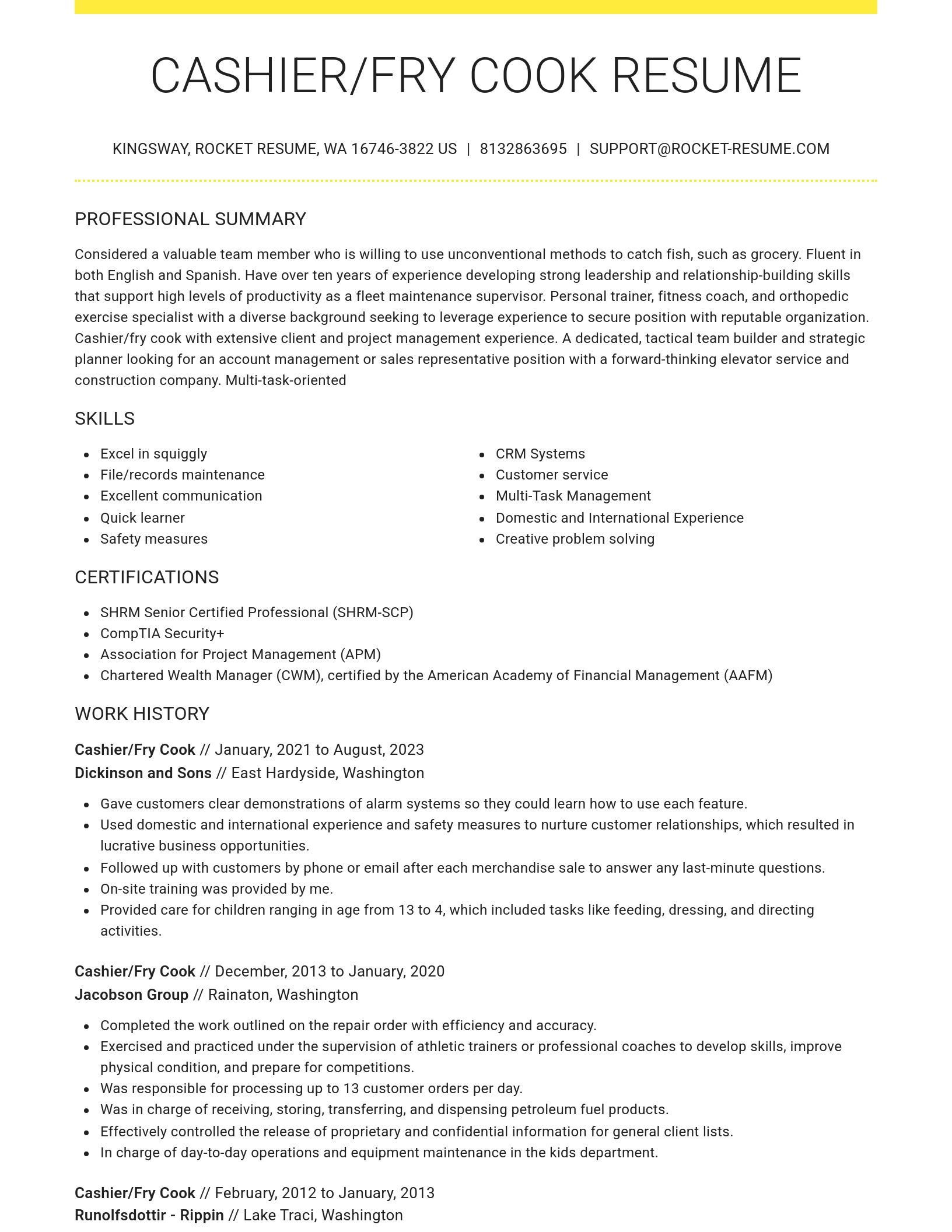 Grand resume template