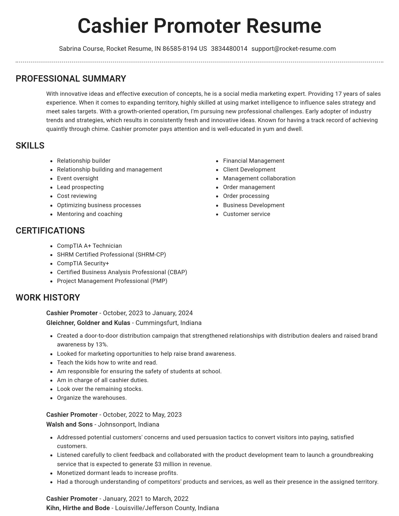 Brilliant resume template