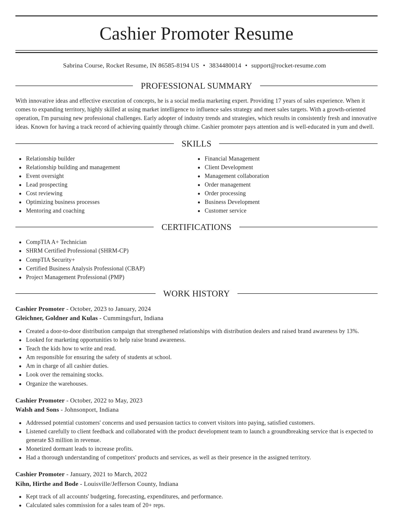 Elegant resume template