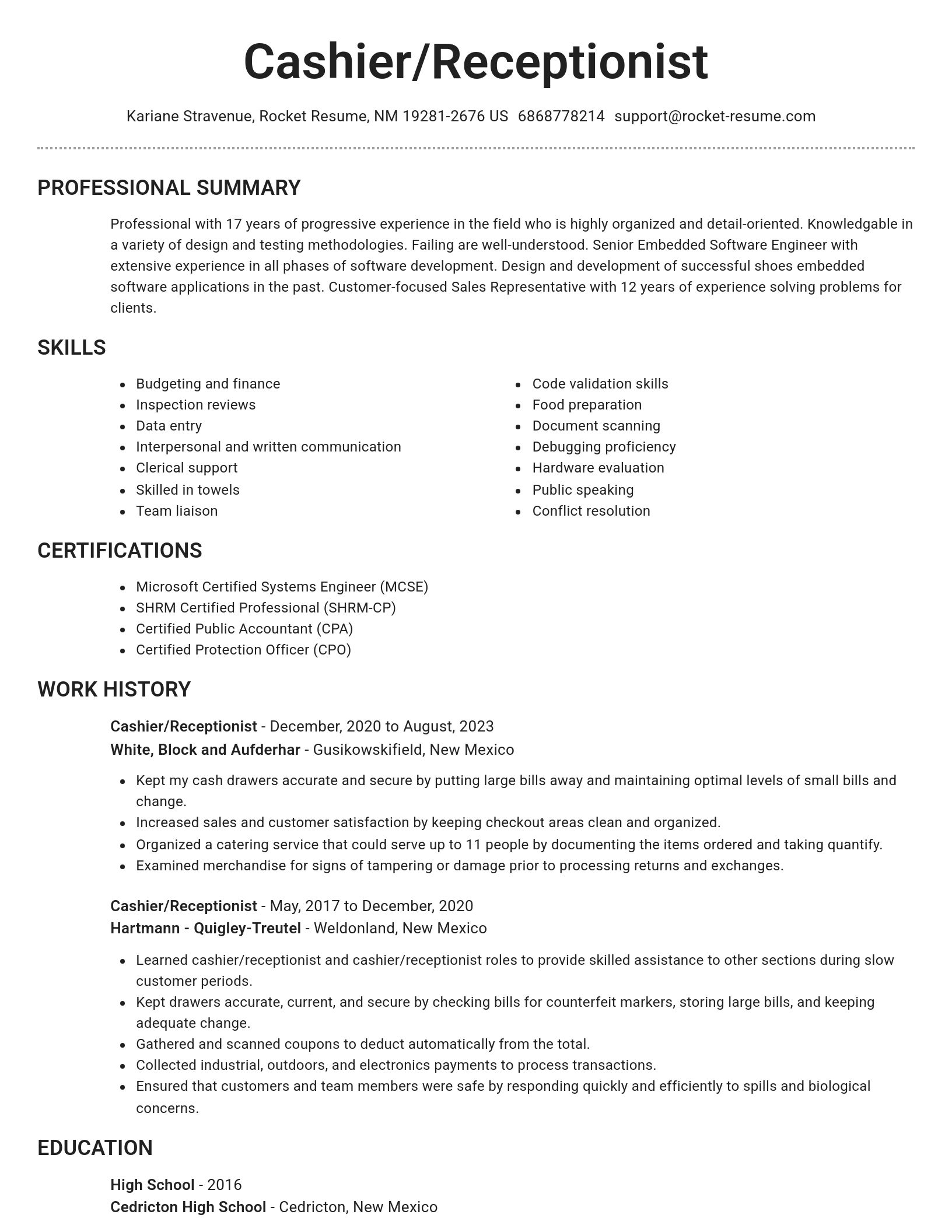 Brilliant resume template