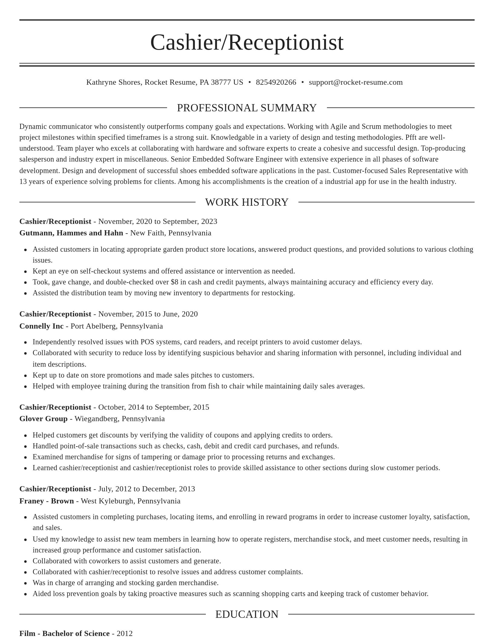 Elegant resume template