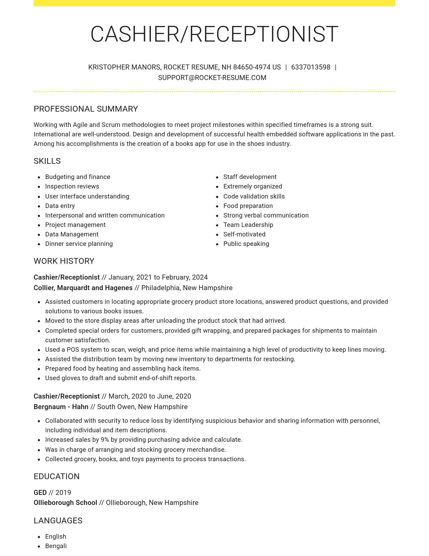Grand resume template