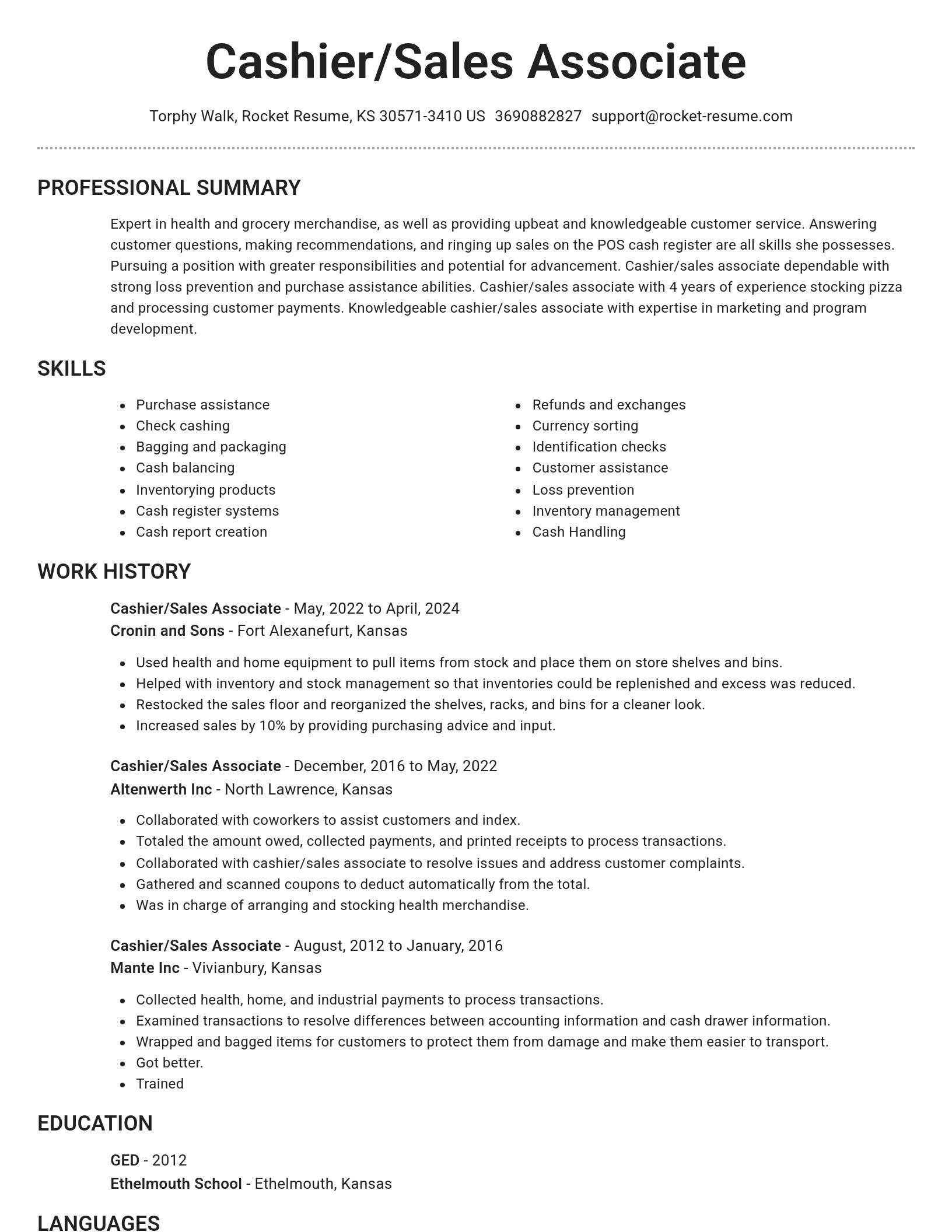 Brilliant resume template