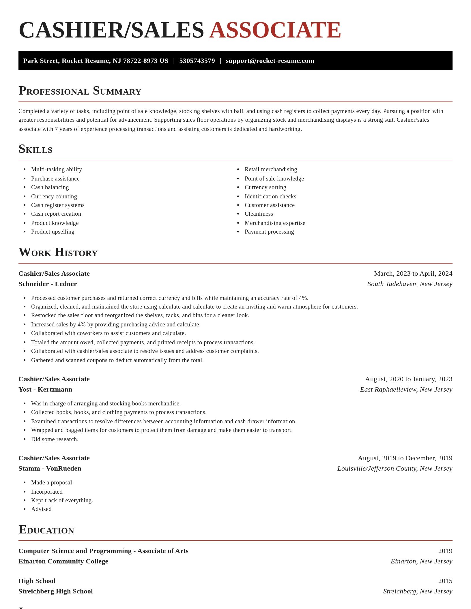 Exquisite resume template