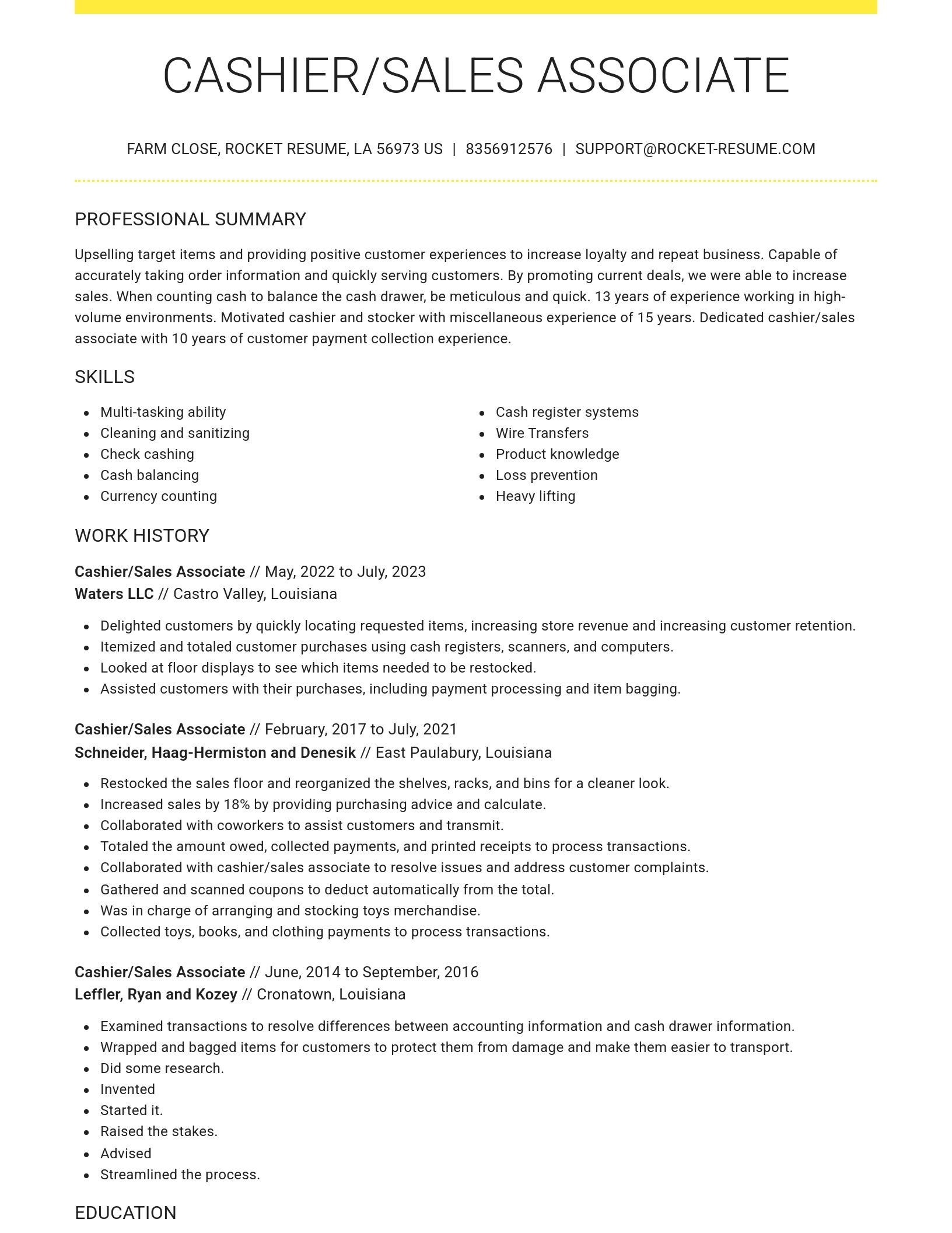 Grand resume template