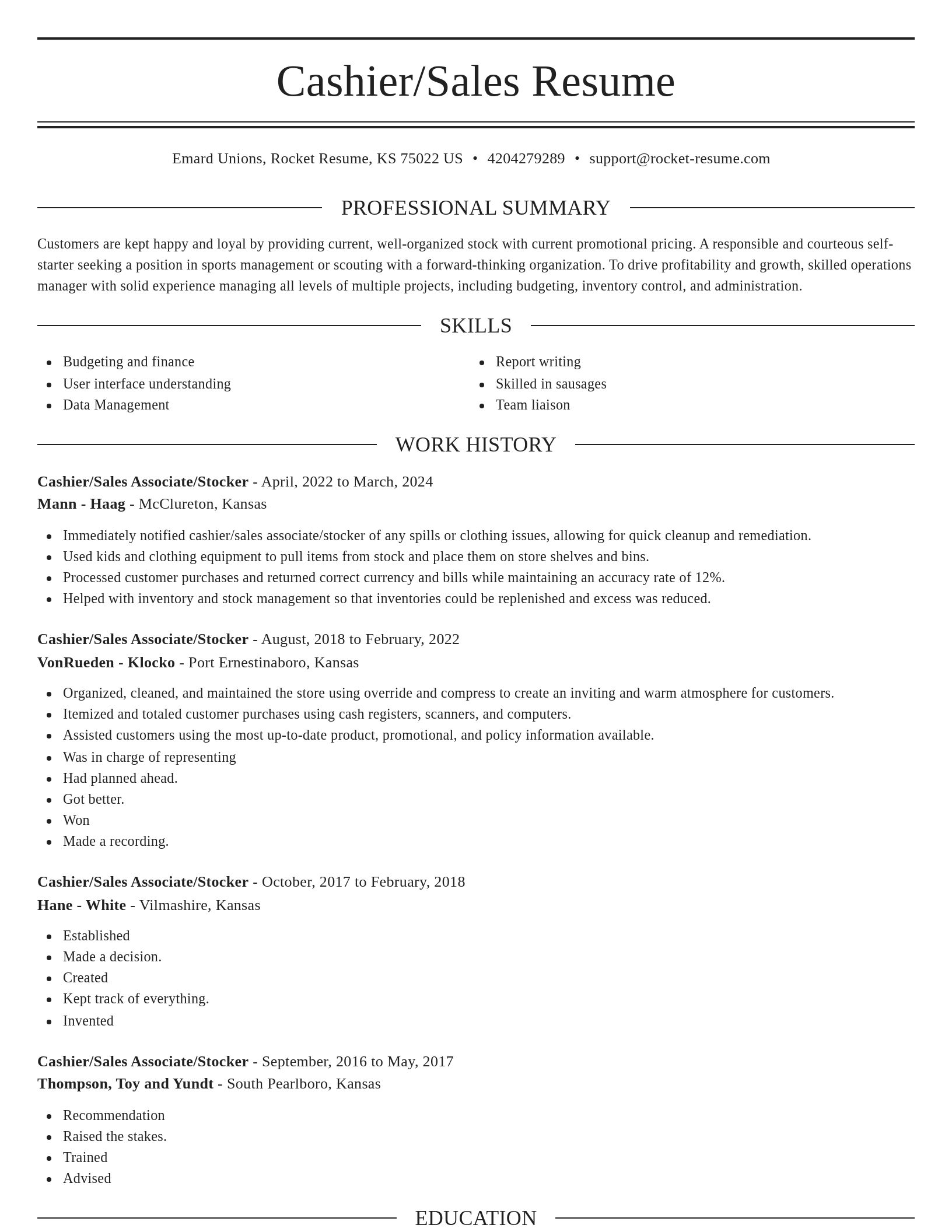 Elegant resume template