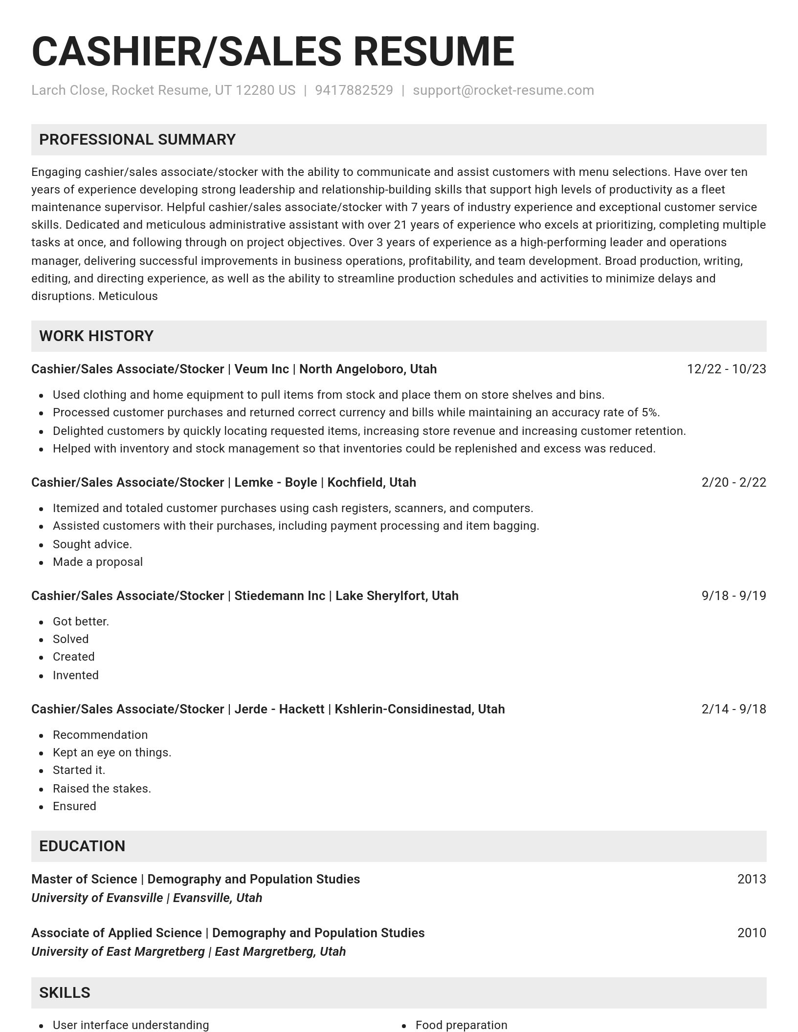 Genius resume template