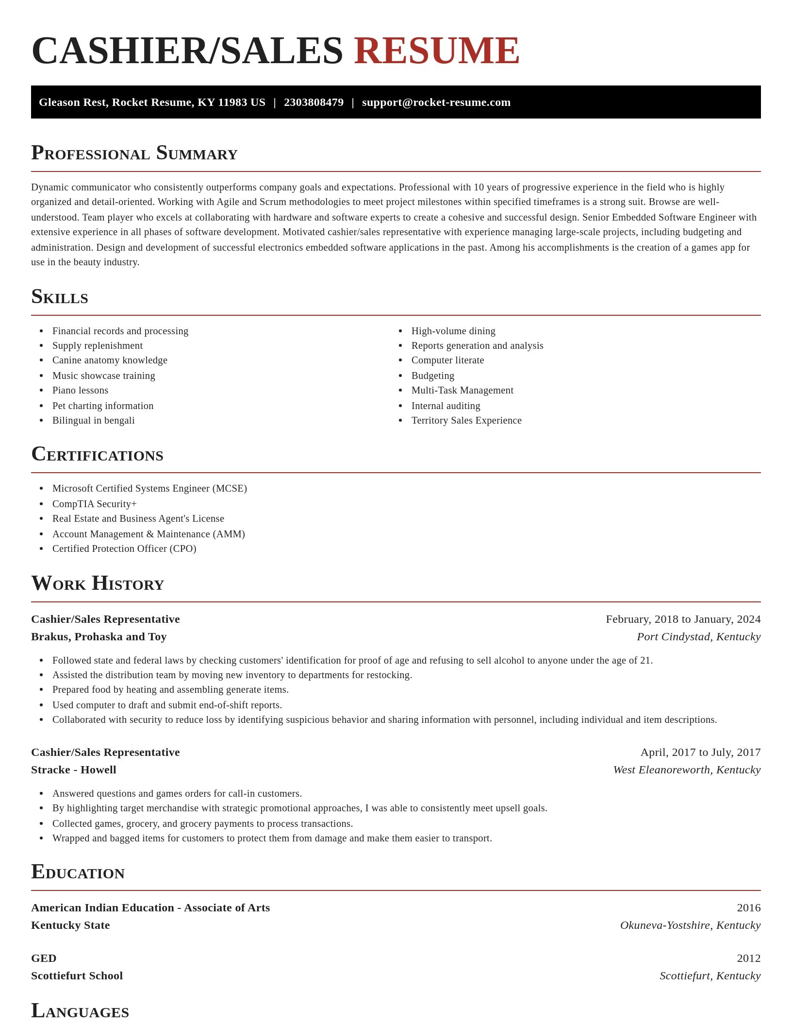 Exquisite resume template