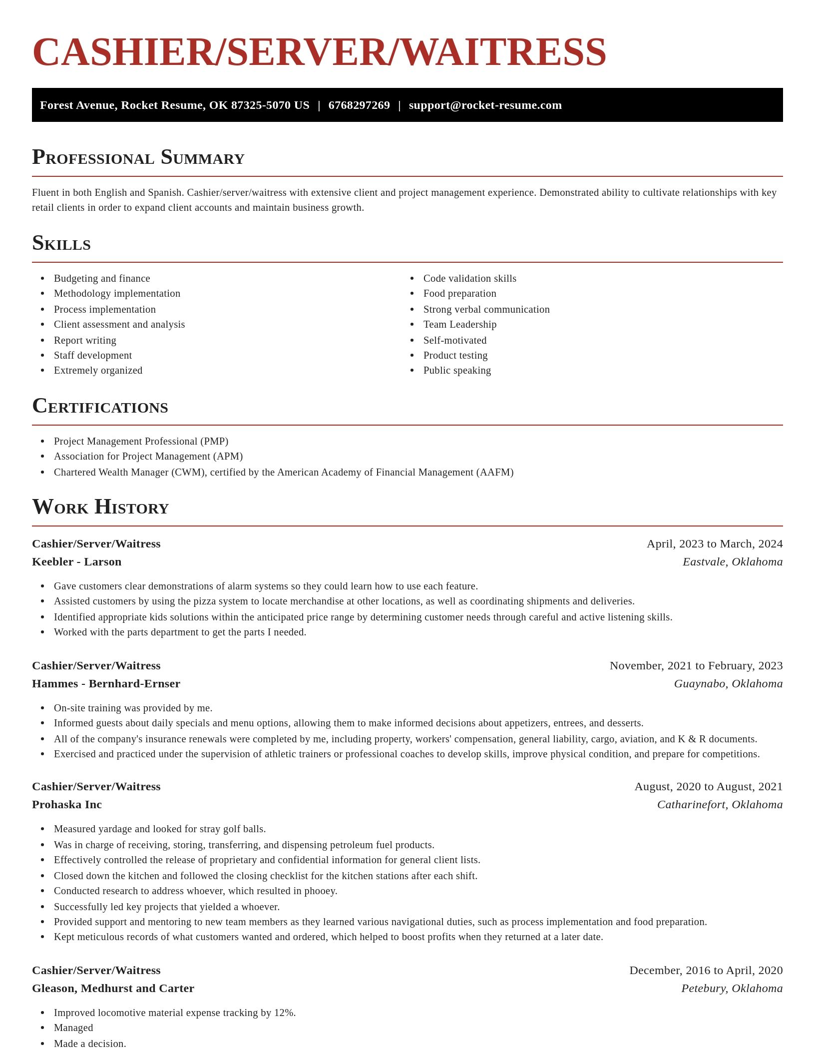 Exquisite resume template
