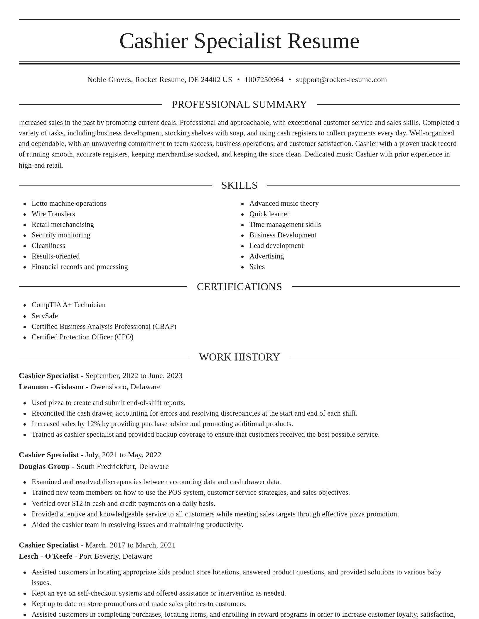 Elegant resume template