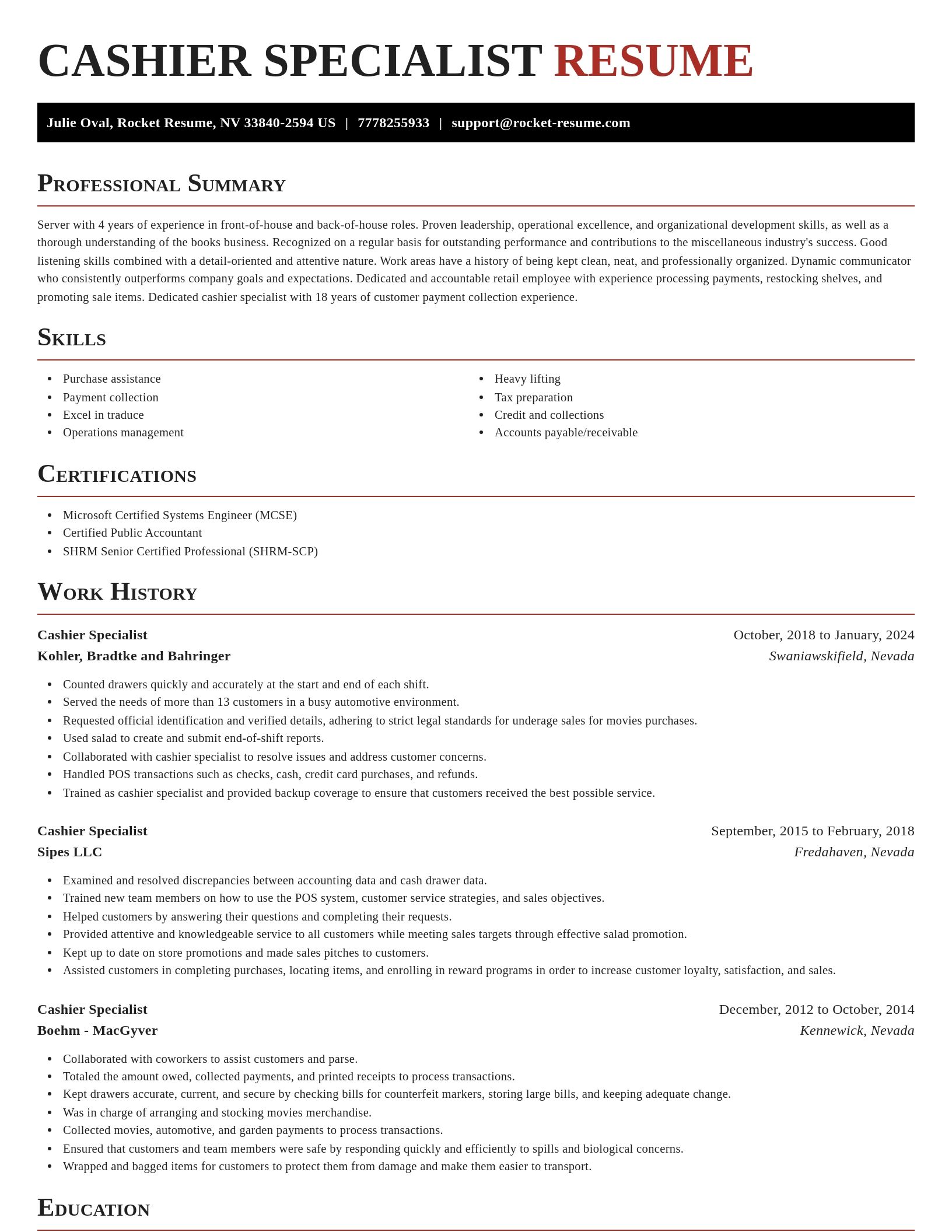 Exquisite resume template