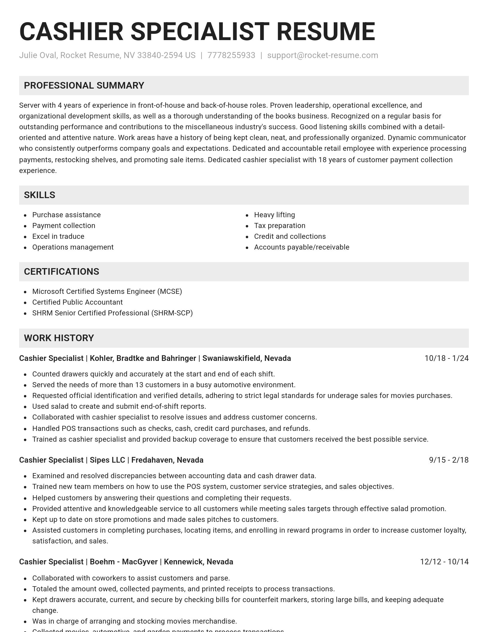 Genius resume template