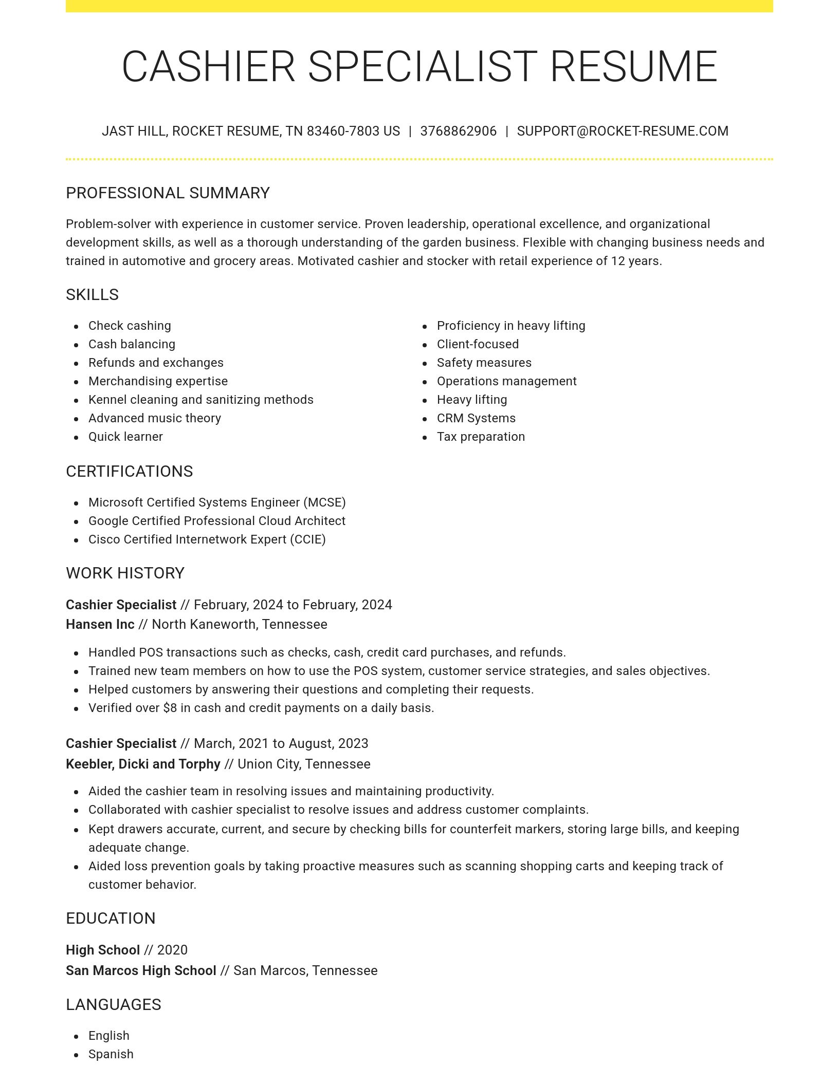 Grand resume template