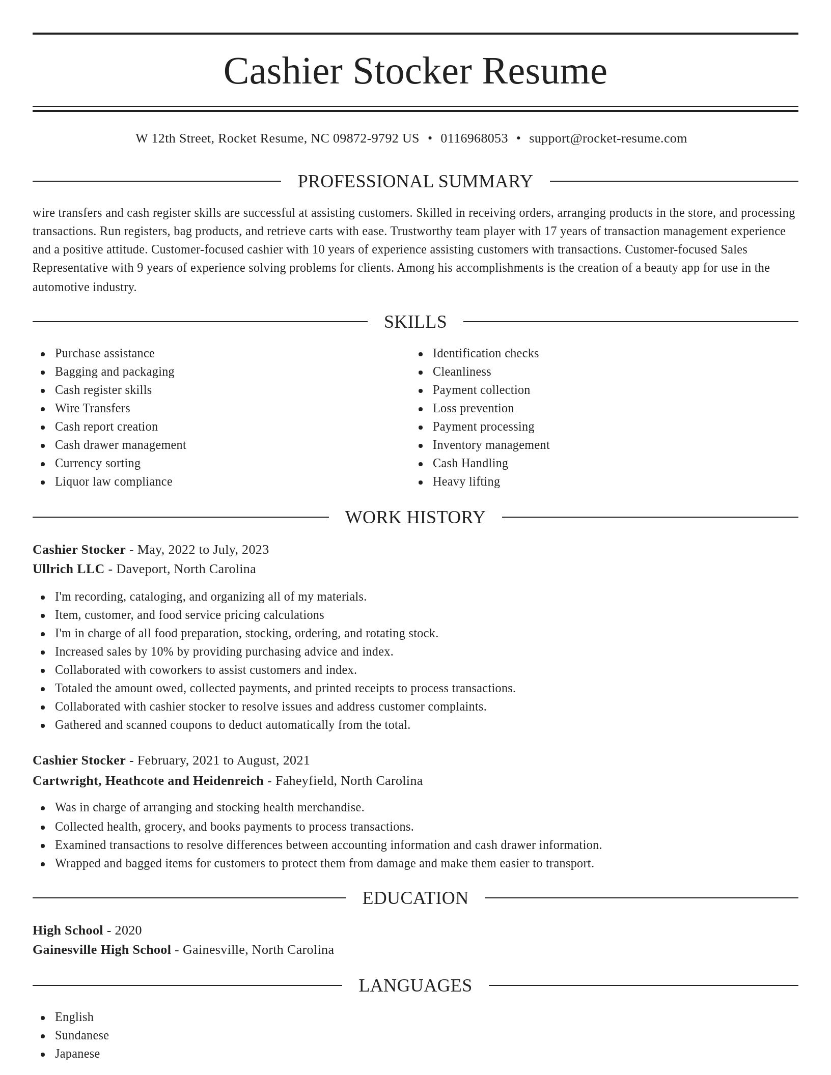 Elegant resume template