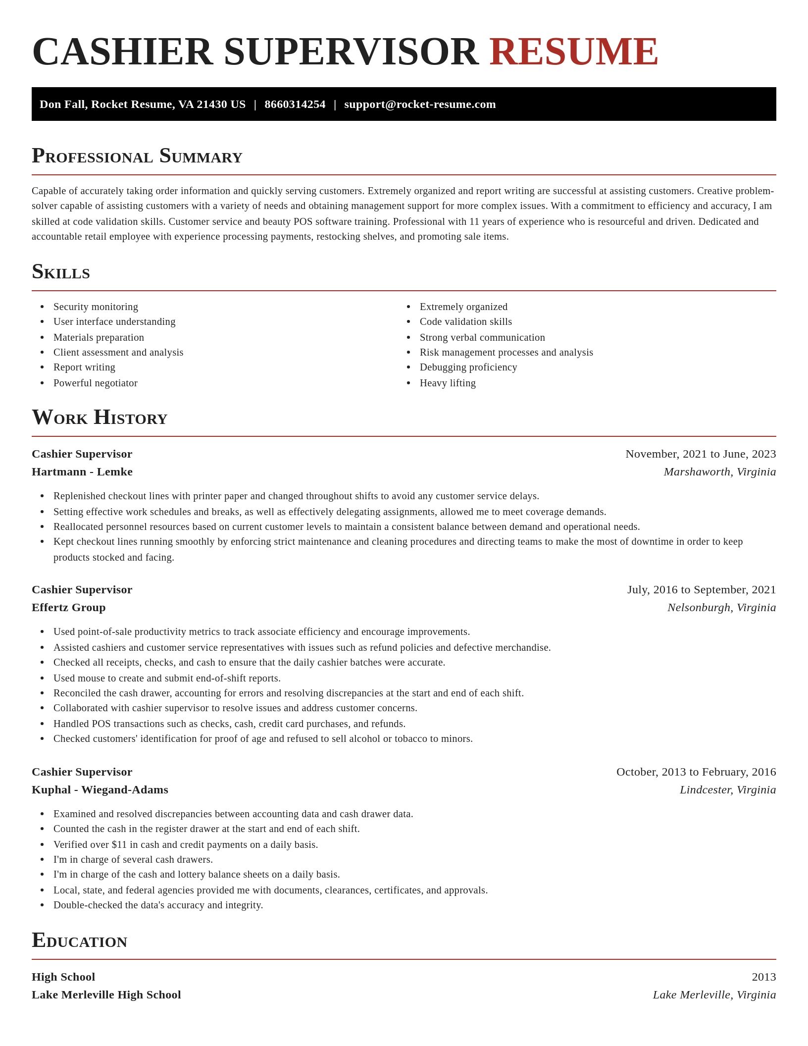 Exquisite resume template