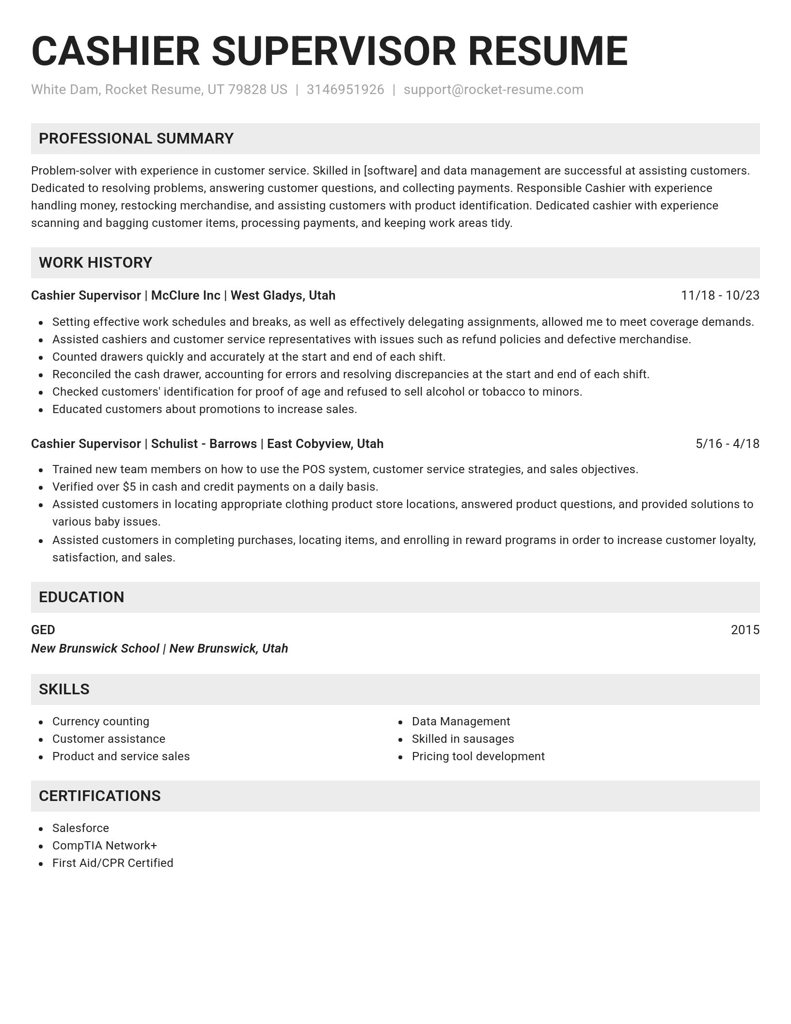 Genius resume template