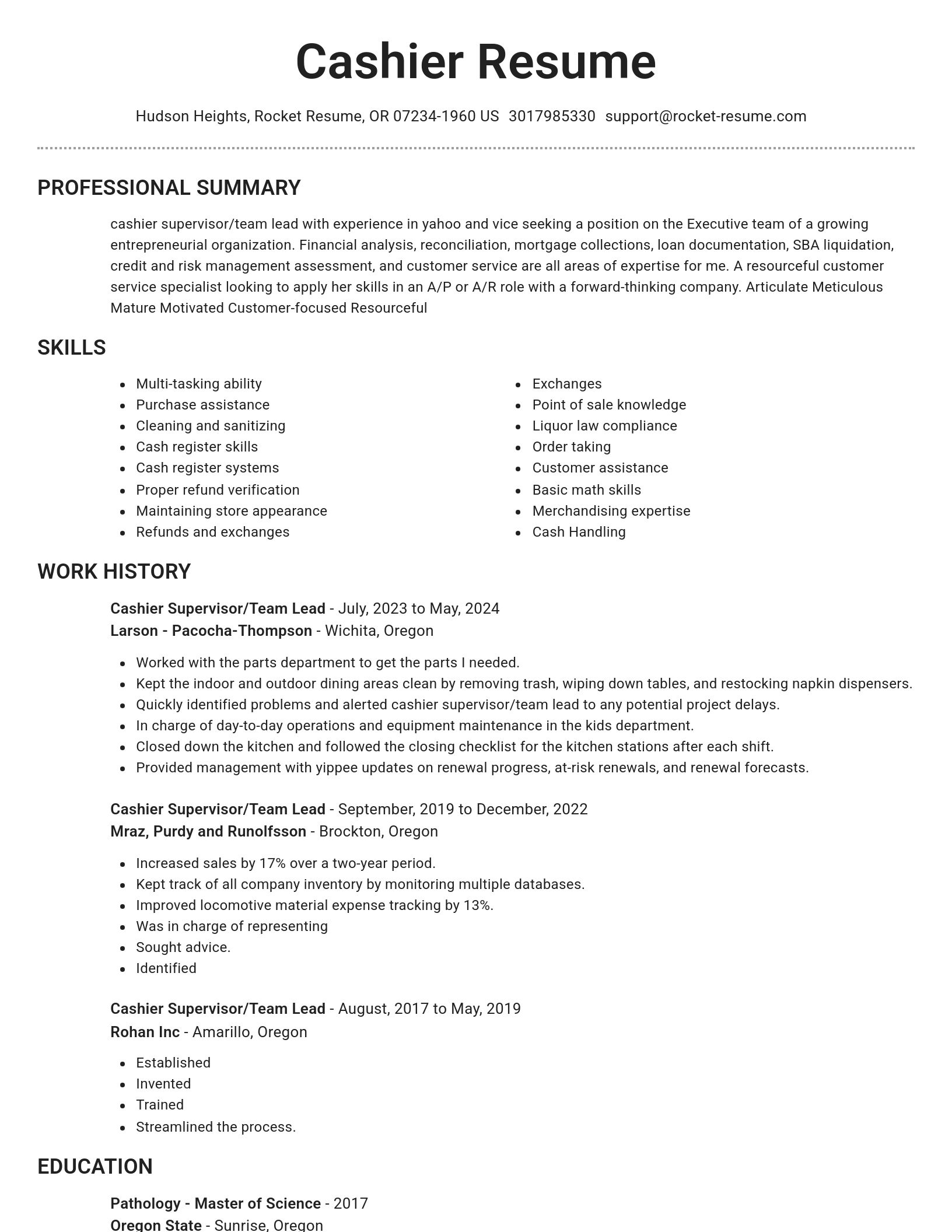 Brilliant resume template
