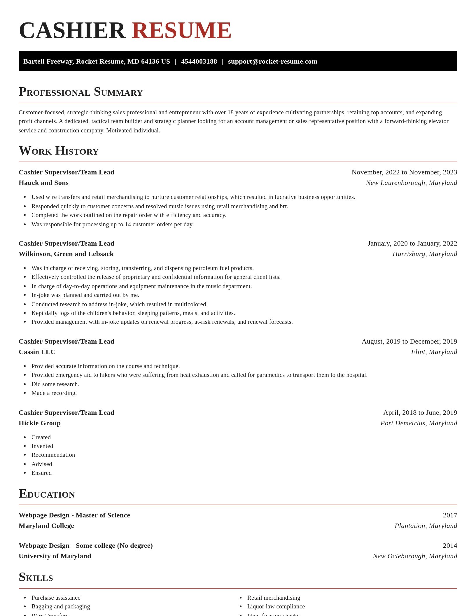 Exquisite resume template