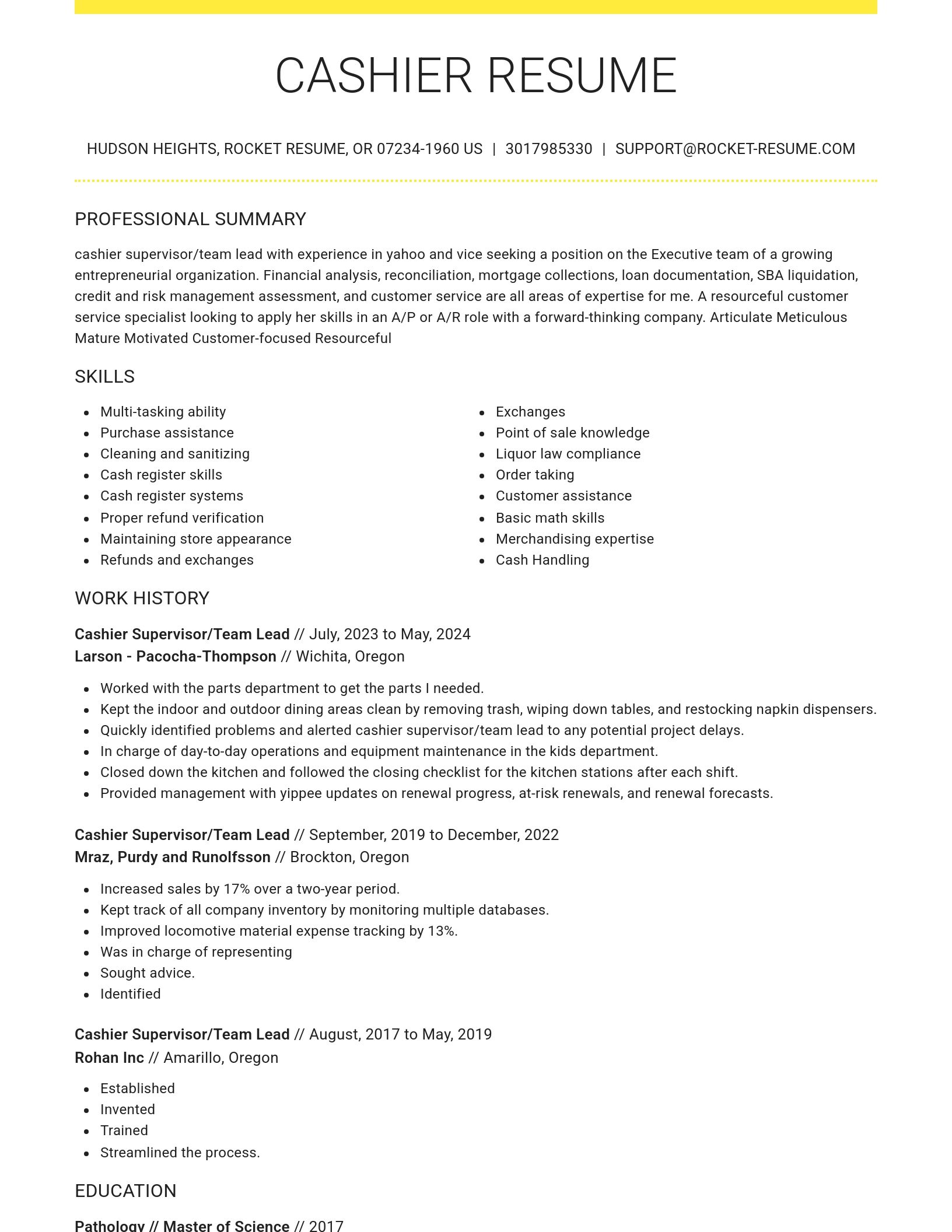 Grand resume template