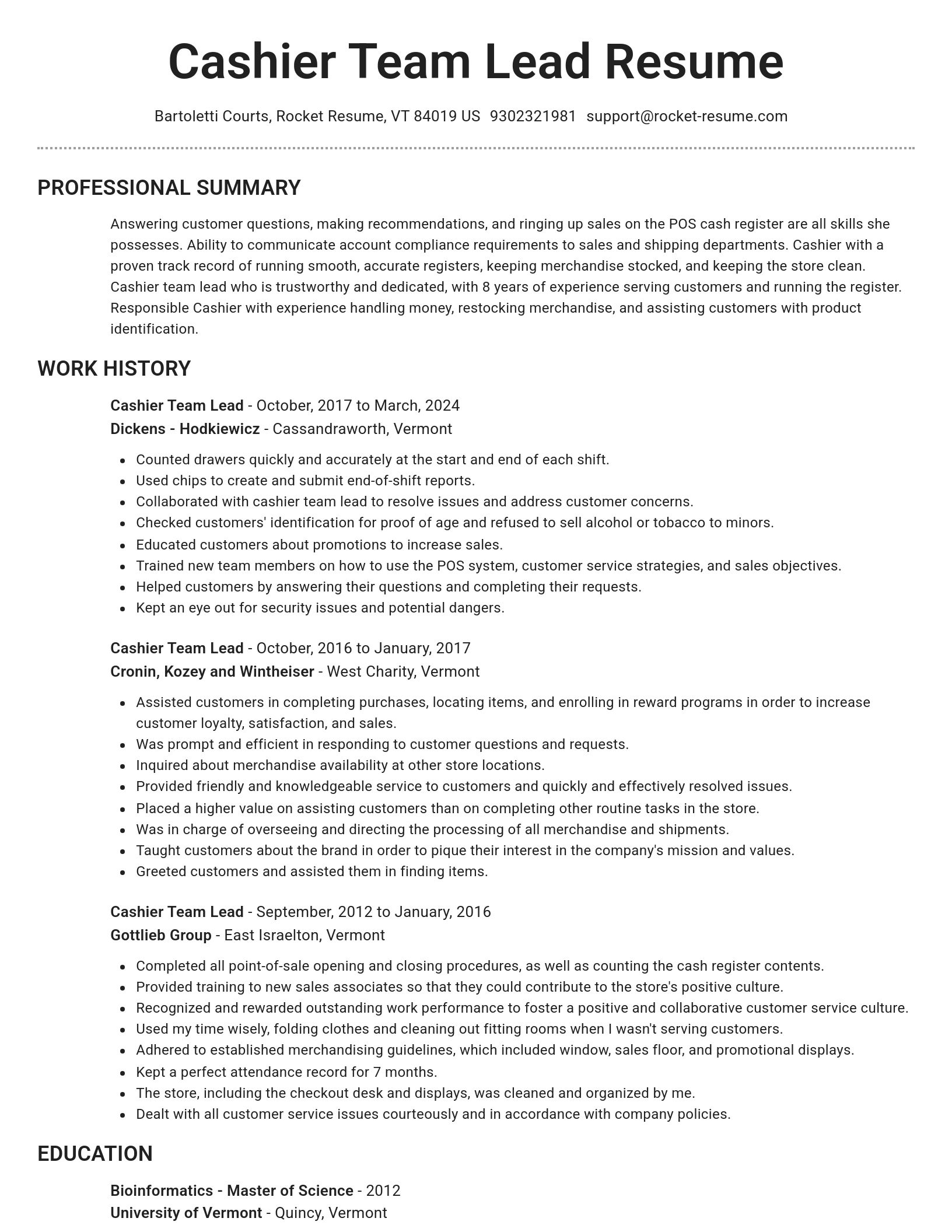 Brilliant resume template