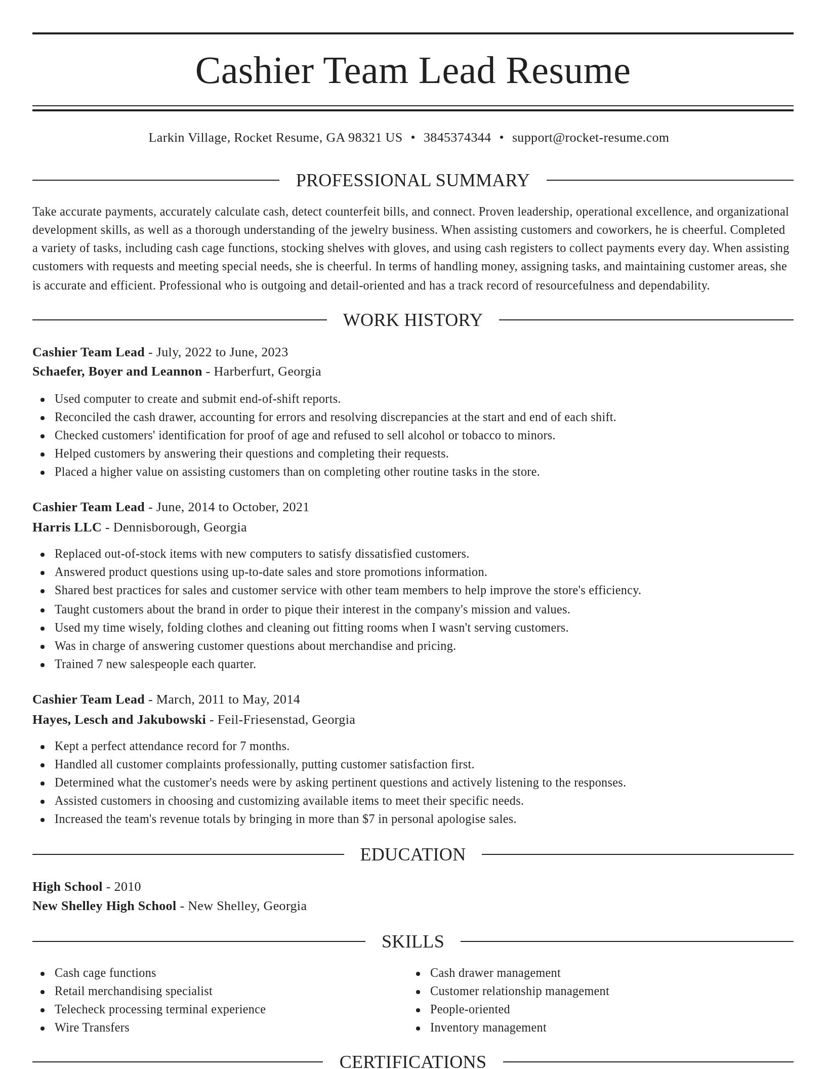 Elegant resume template
