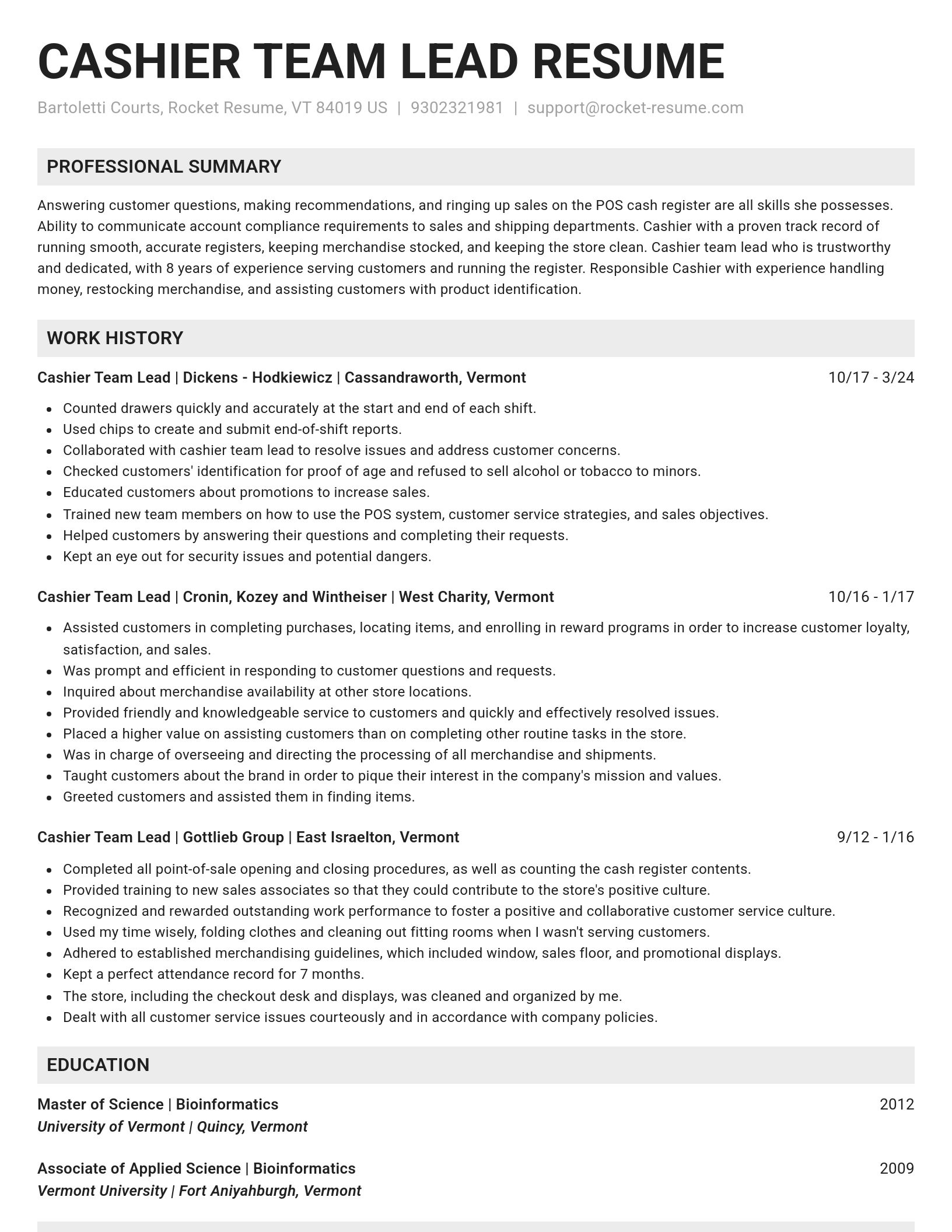 Genius resume template
