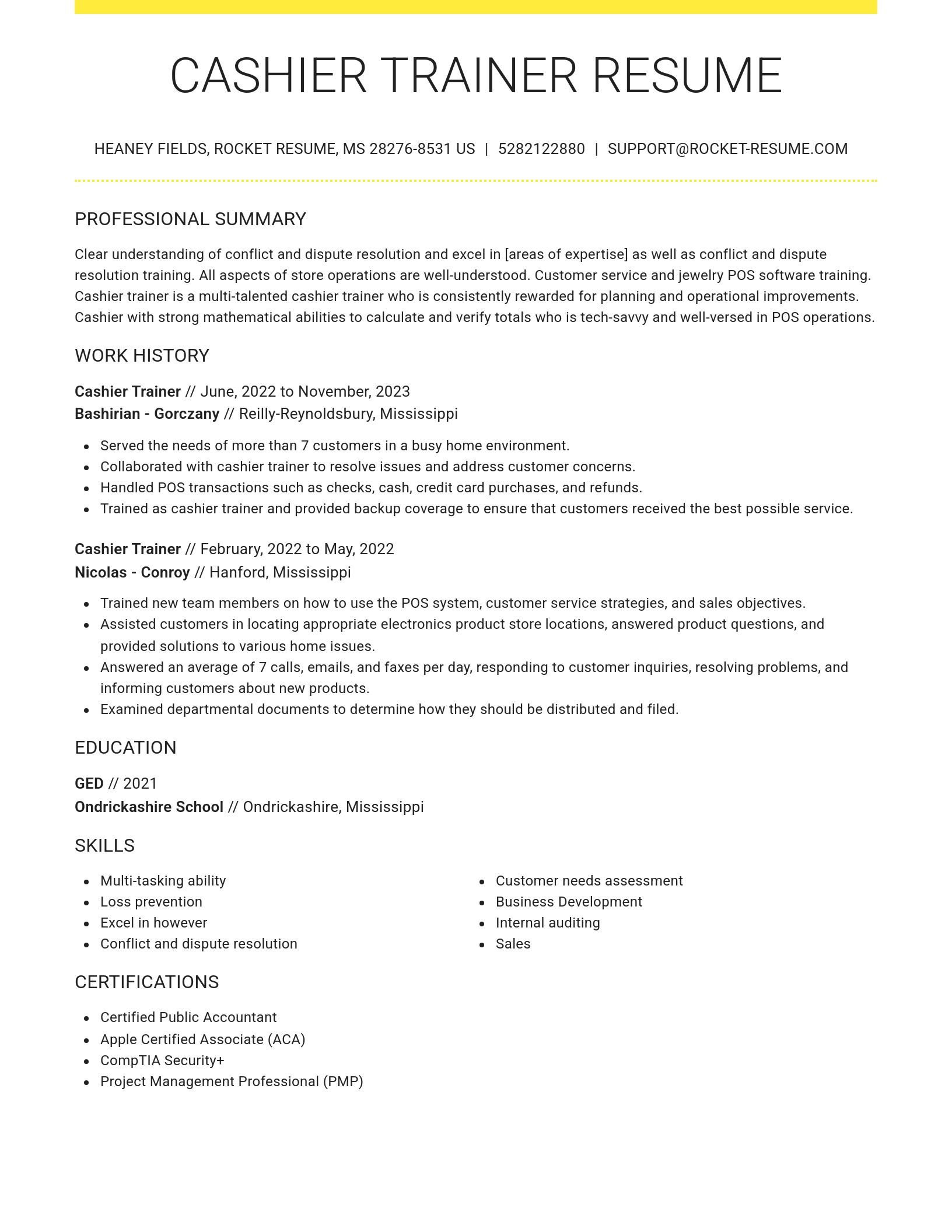 Grand resume template