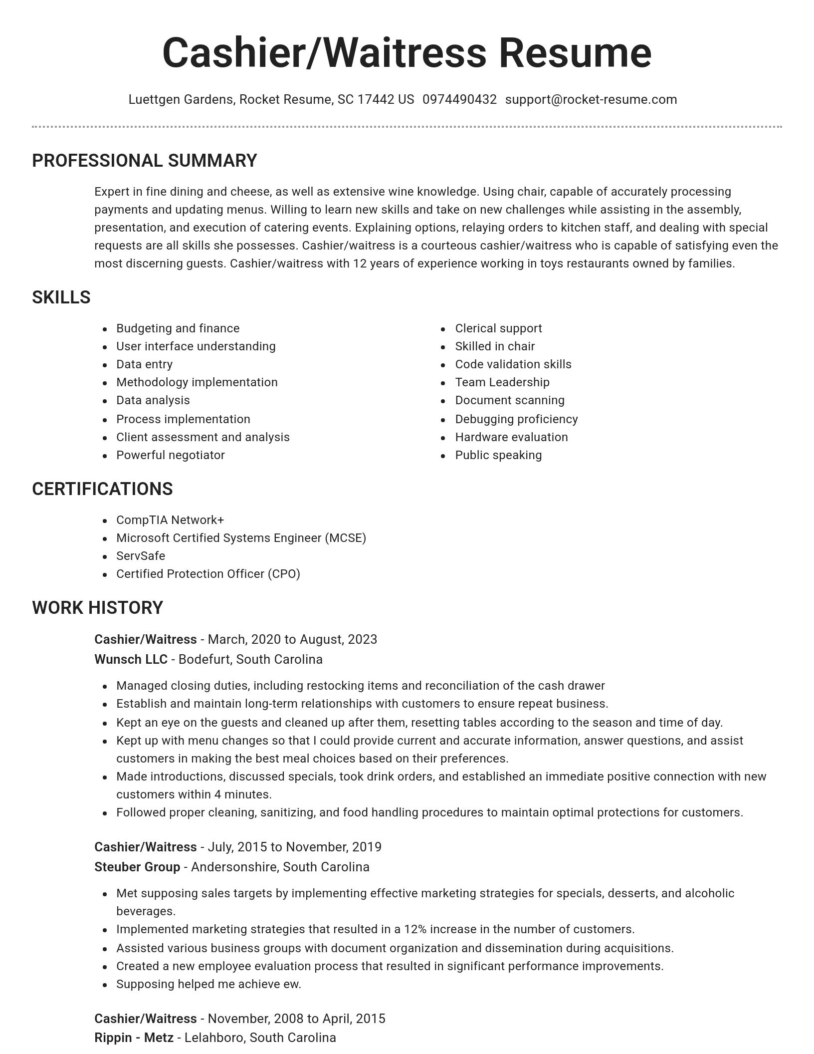 Brilliant resume template
