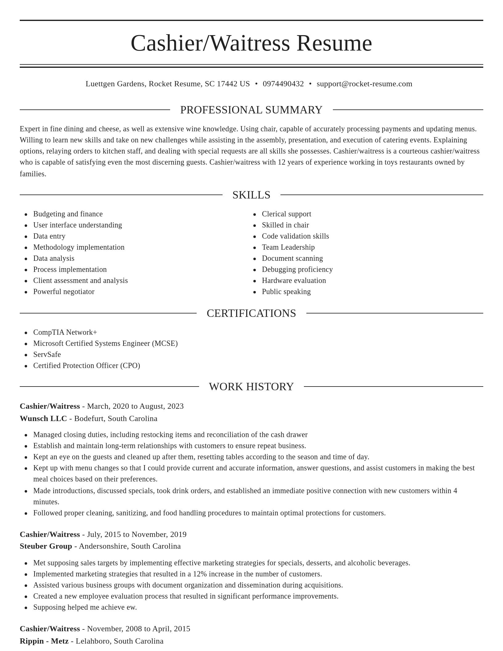 Elegant resume template
