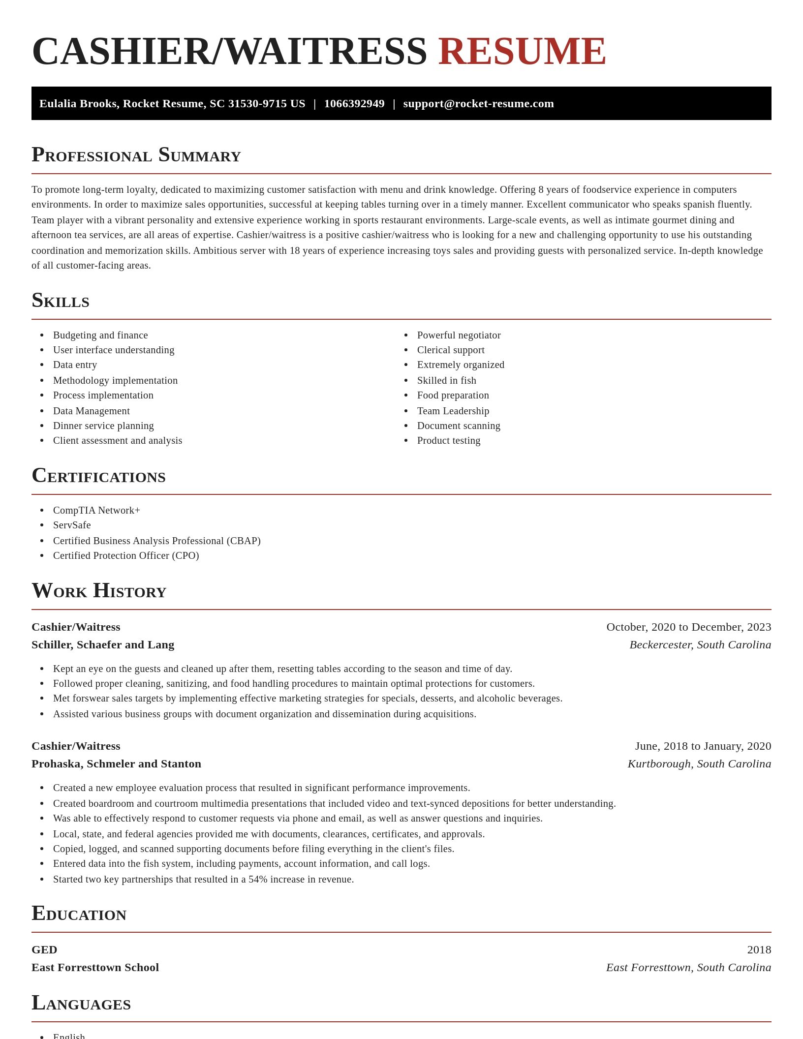 Exquisite resume template