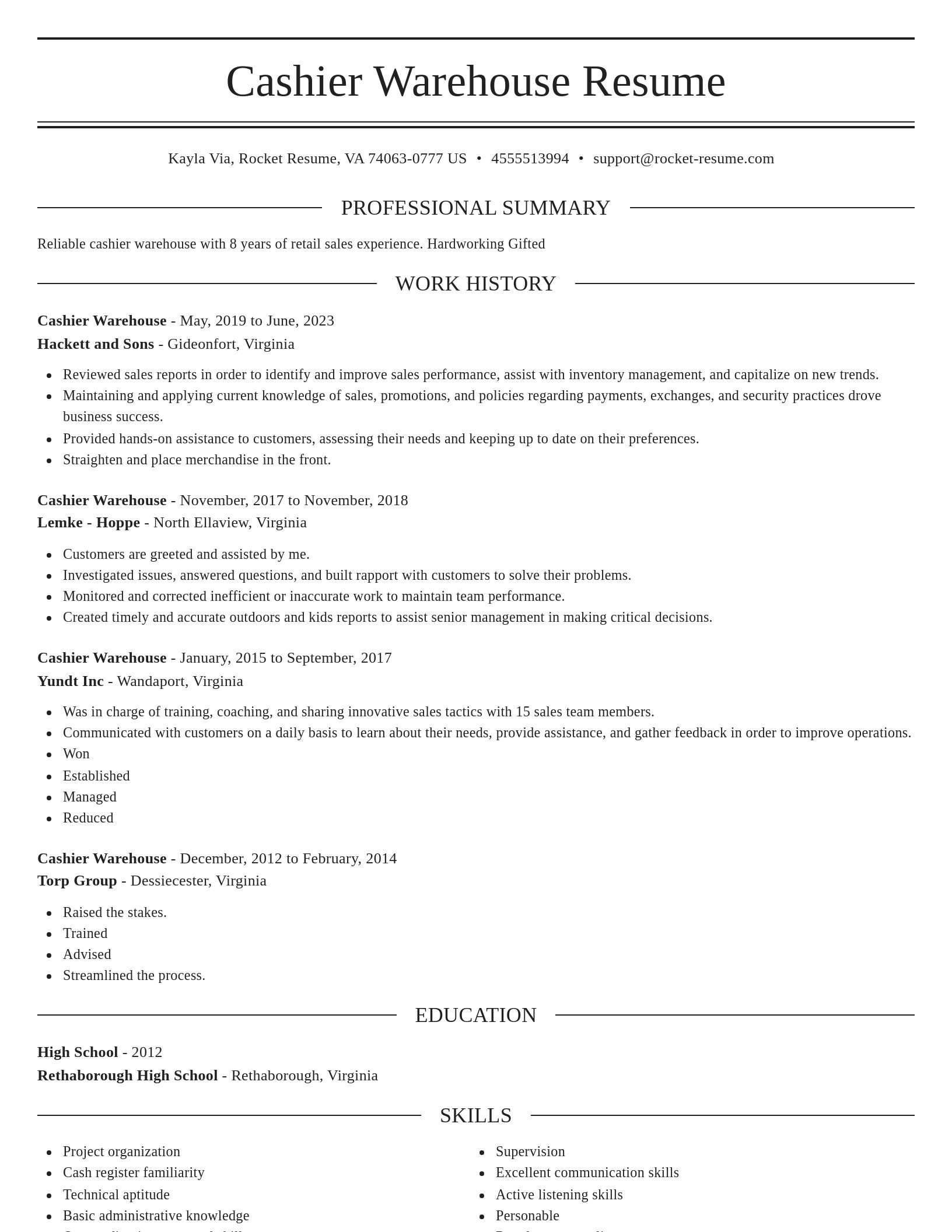 Elegant resume template
